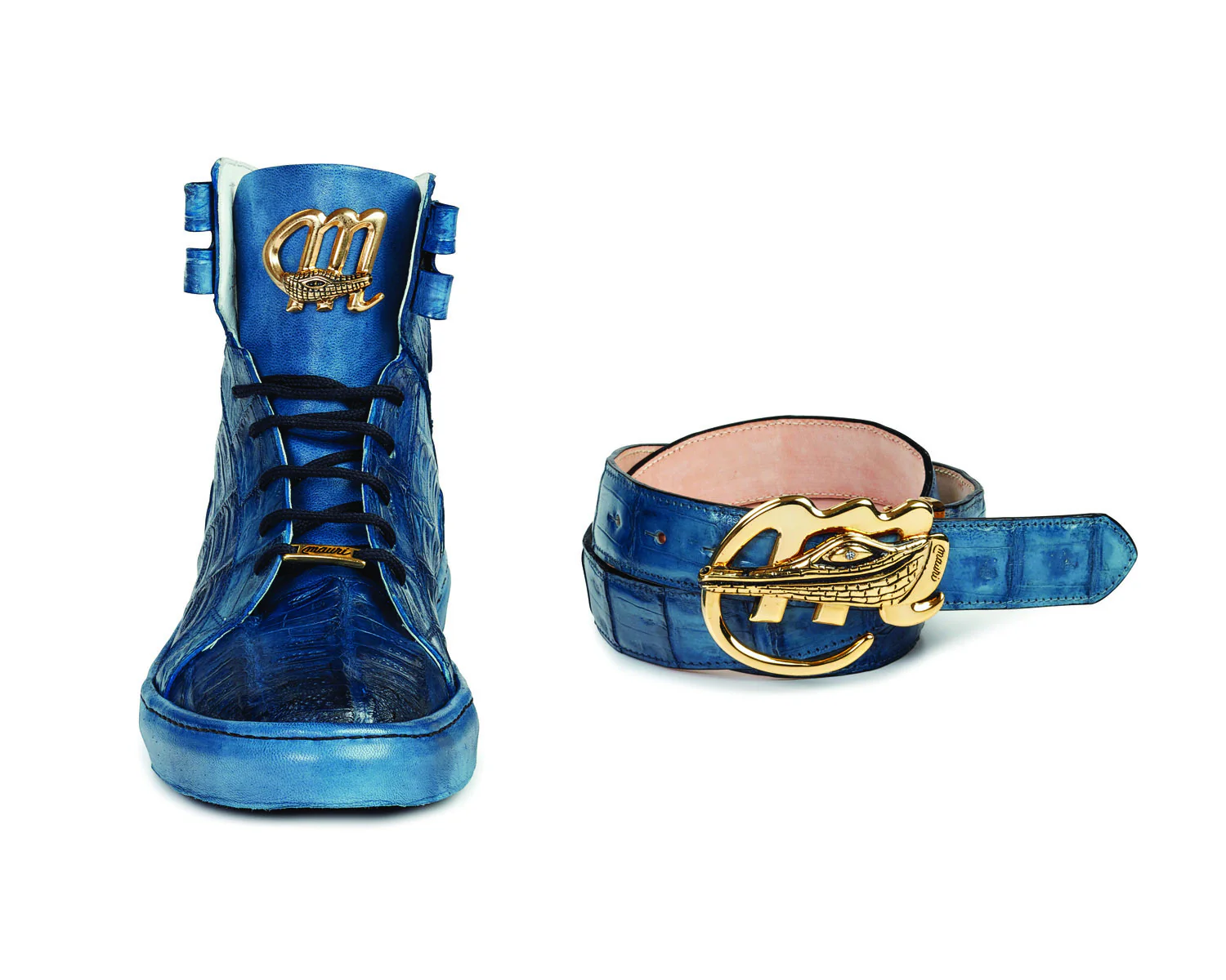 Mauri - 6129 All-Over Baby Crocodile High-top Sneakers - Image 2