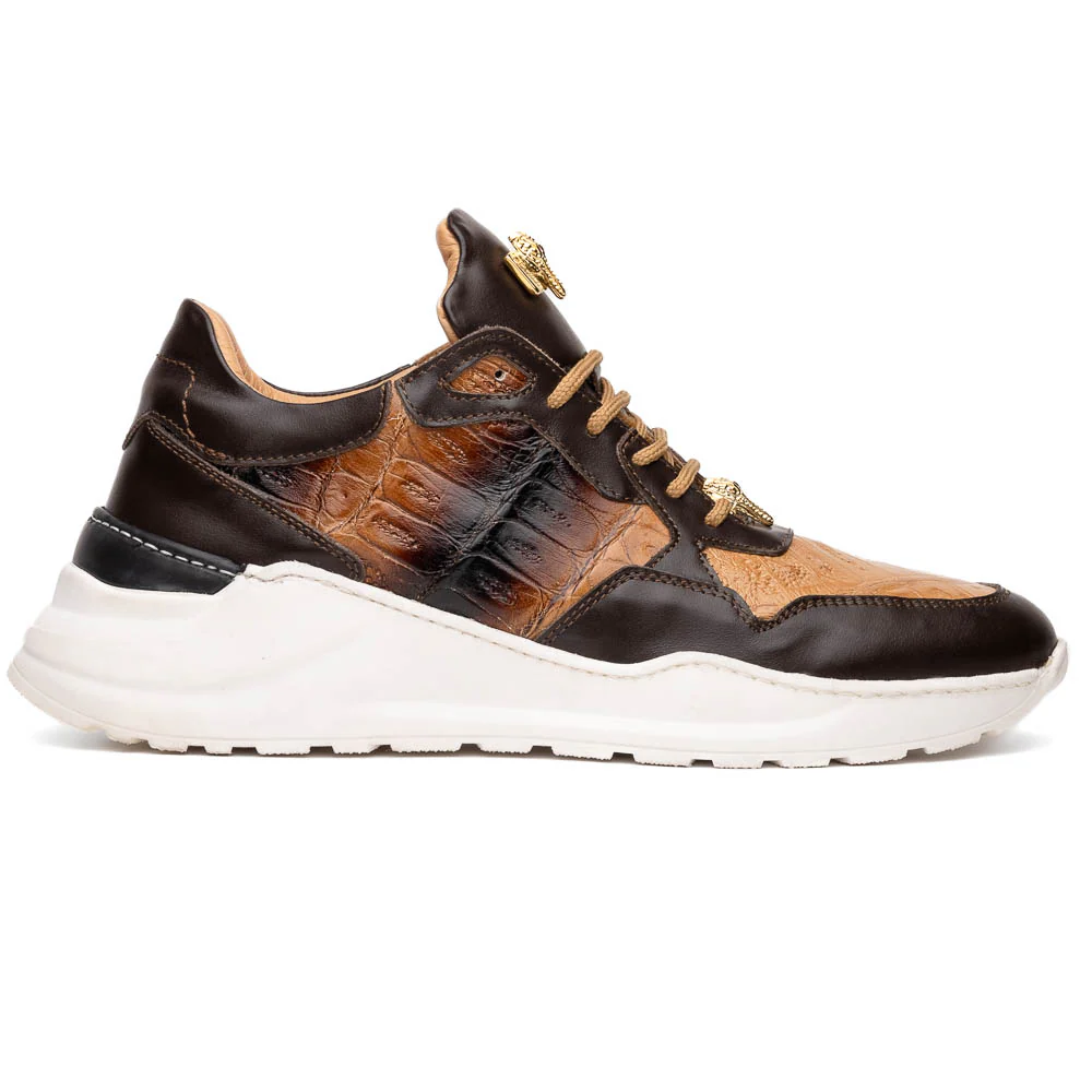 Mauri 8457/1 Dune / Sport Rust Runner Baby Crocodile & Nappa Sneakers - Image 2