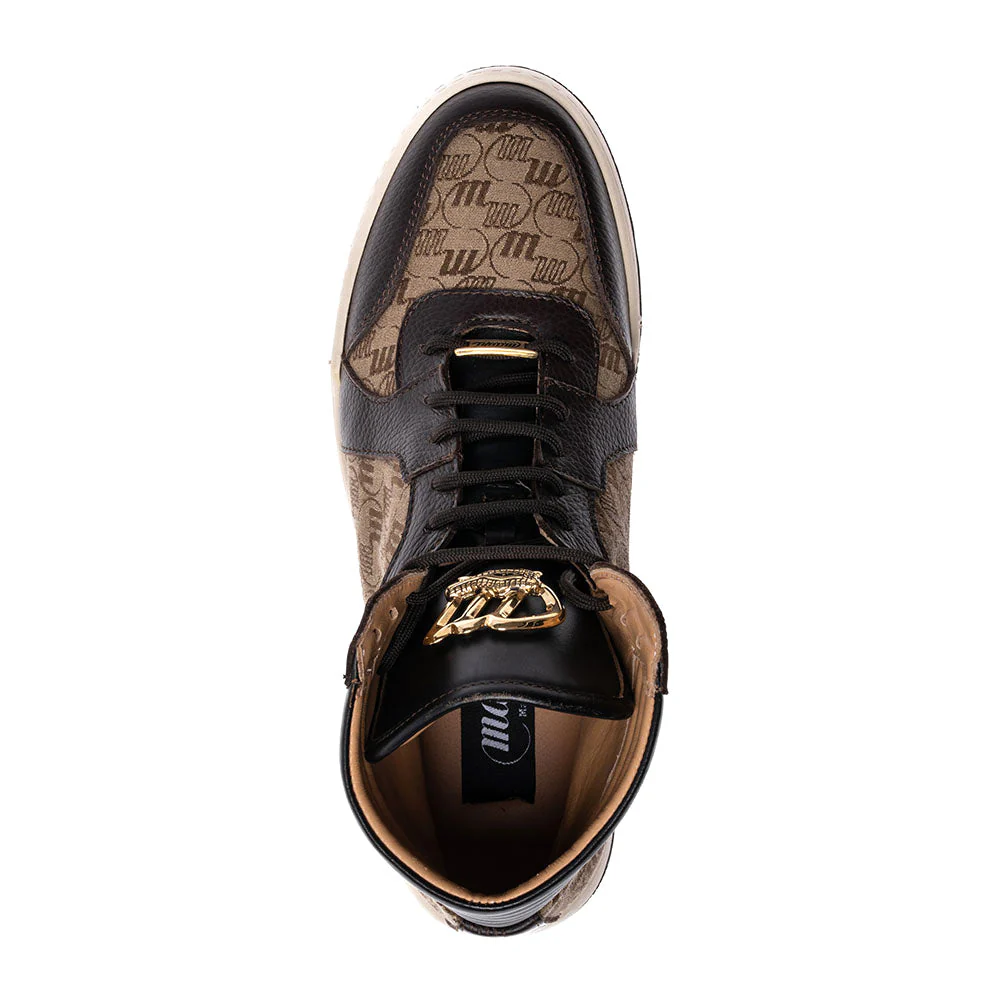 Mauri 8466 Sport Rust / Beige Double M Fabric / Nappa Leather Sneakers - Image 3