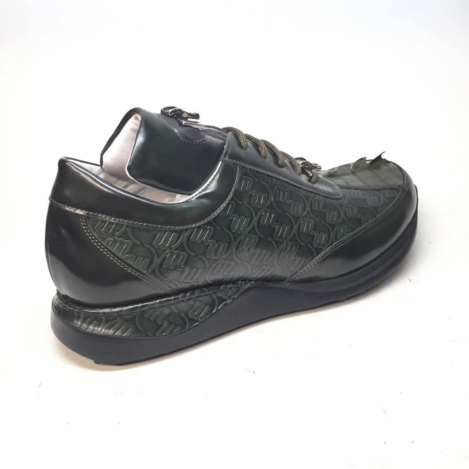 Mauri 8514 Crocodile Tail/Calf Lace Up Sneakers - Image 13
