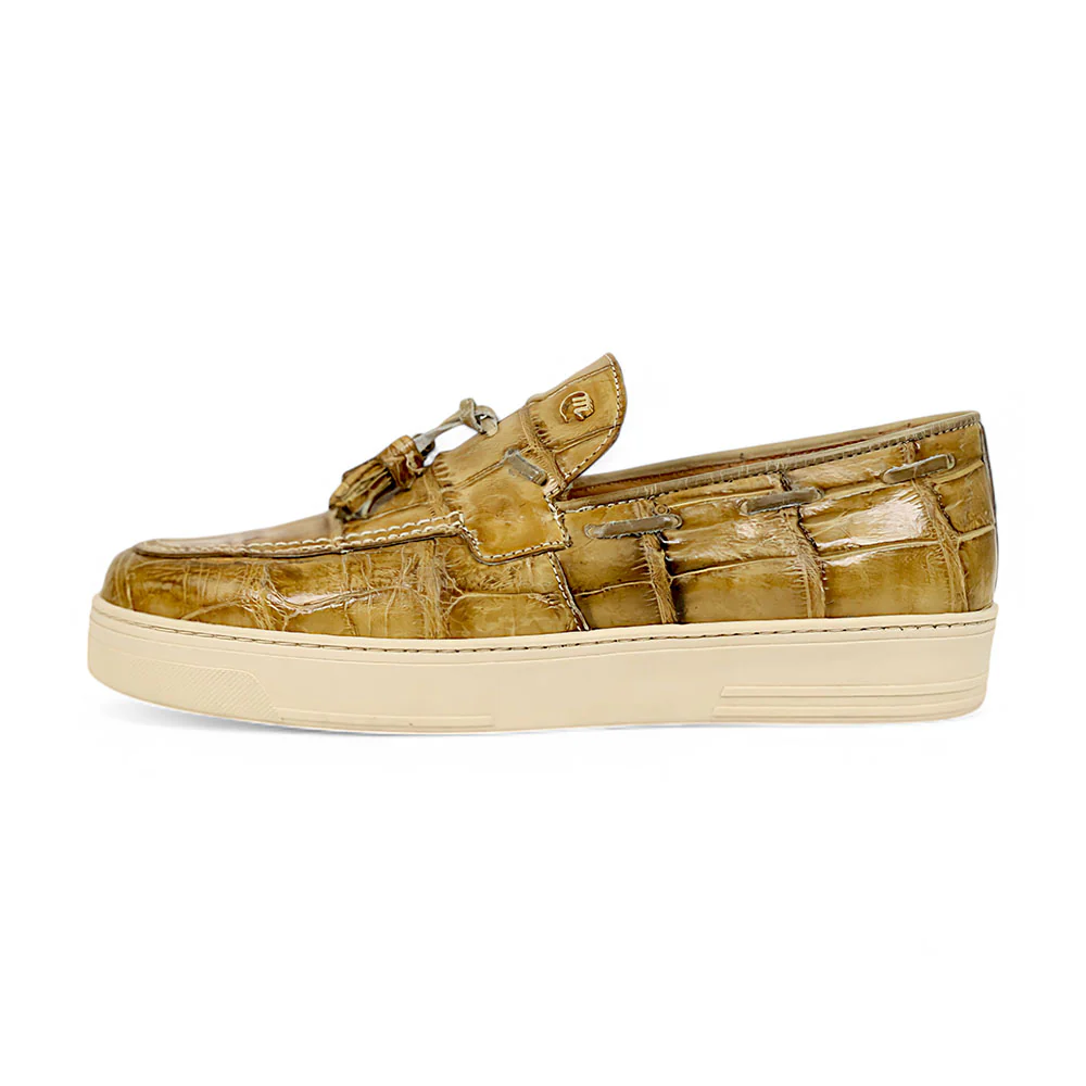 Mauri Chill 8800/1 Mustard Alligator/Calfskin Loafers - Image 3