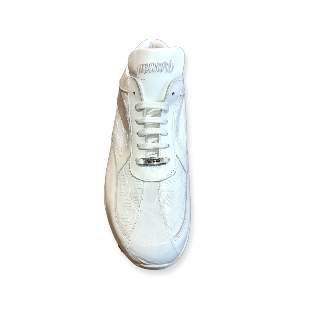 Mauri M770 White Crocodile Sneakers - Image 3