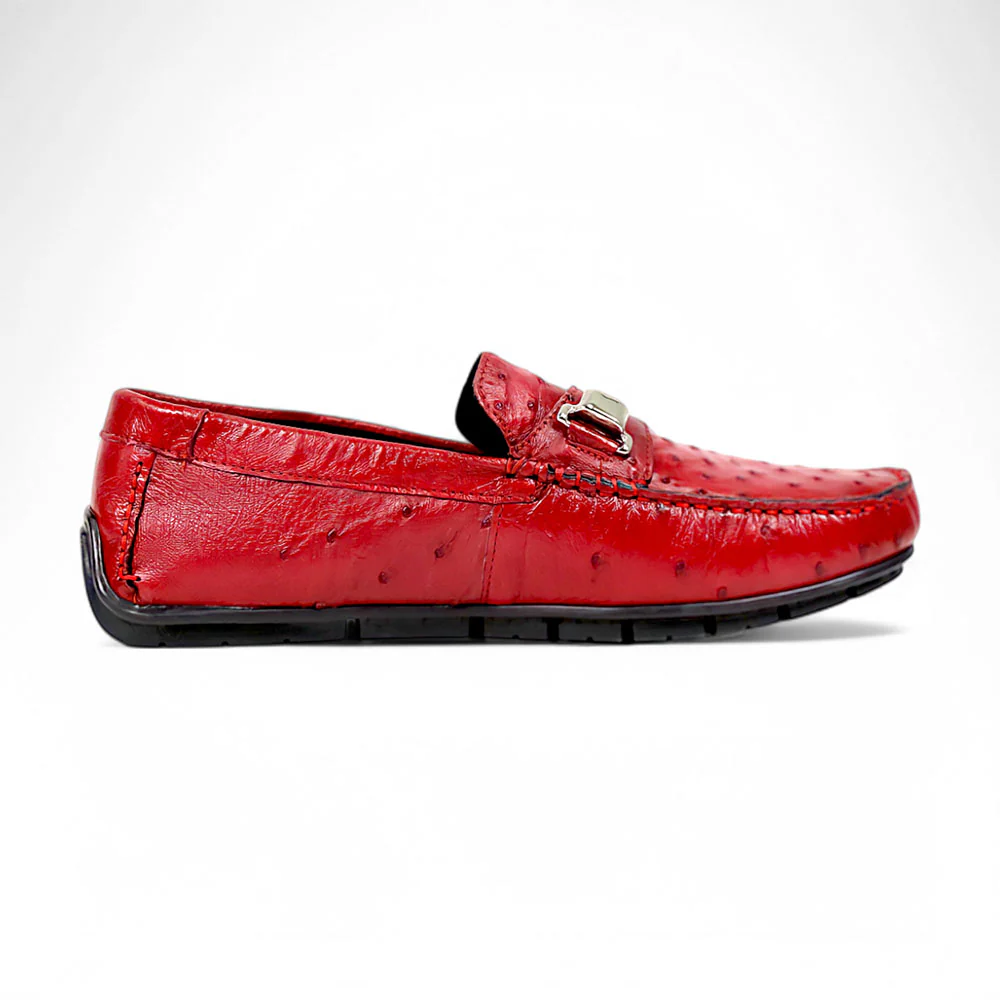Mauri Sprinter 3517/5 Campari Red Ostrich Loafers - Image 2