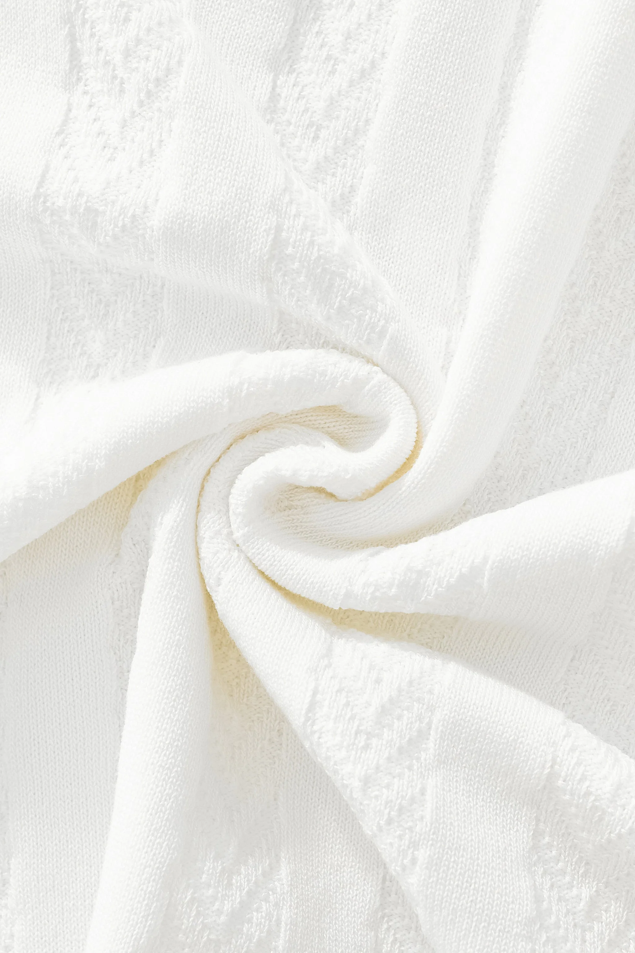 MetroLine Button Knit Polo WHITE - Image 8