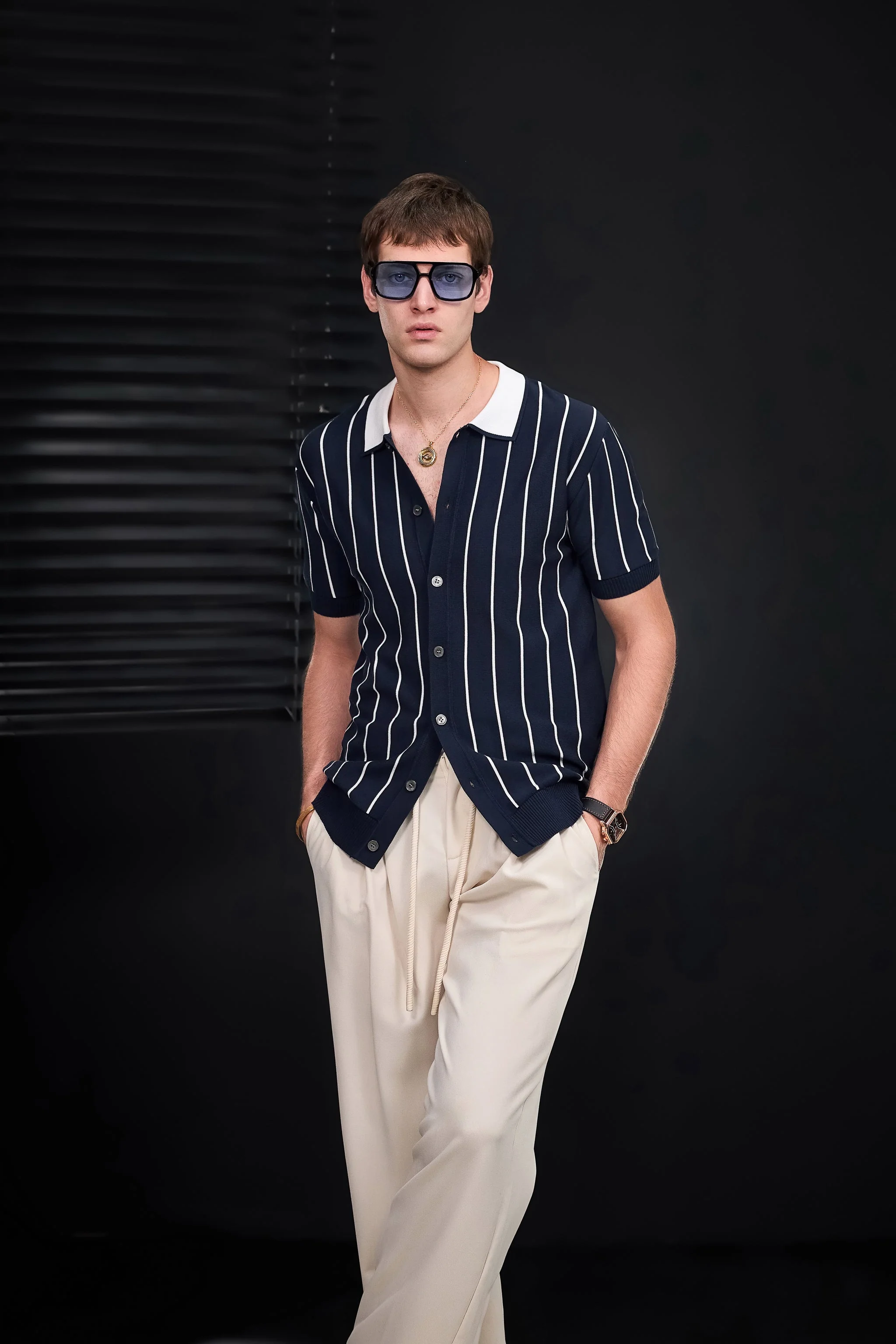 ModStripe Knit Shirt NAVY/WHITE - Image 14