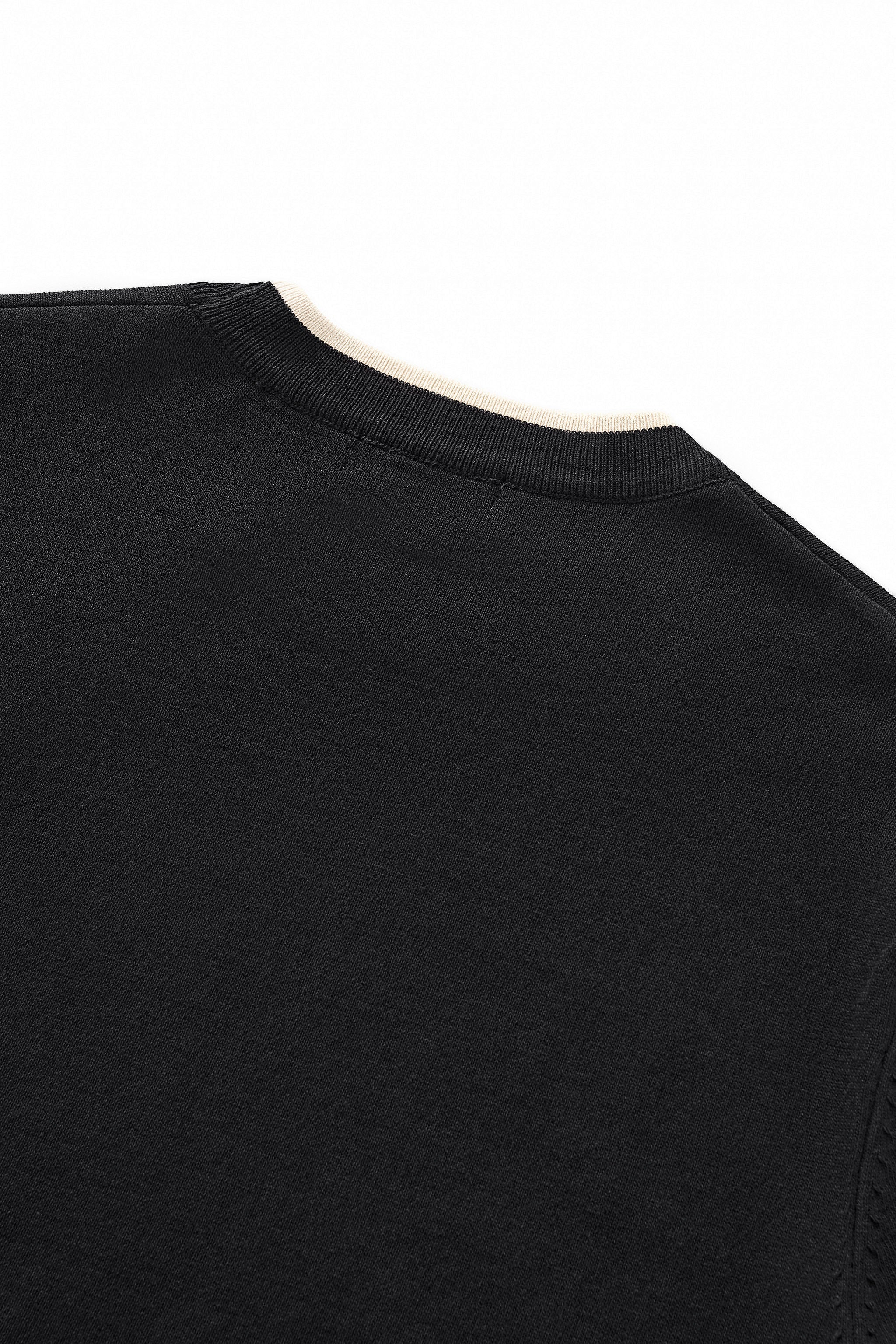 Monaco Trim Knit Tee BLACK - Image 5