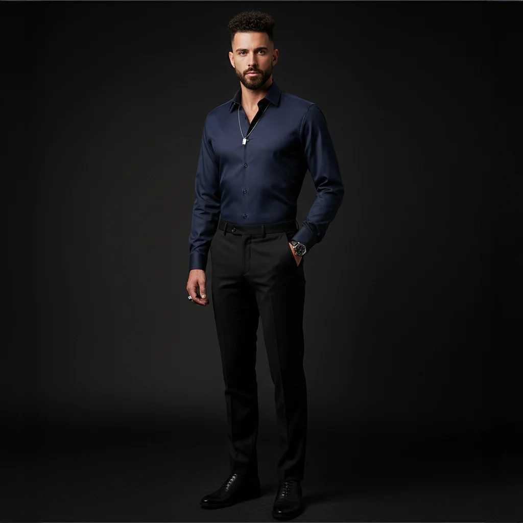 Nexus Stitchless LS Shirt NAVY - Image 2