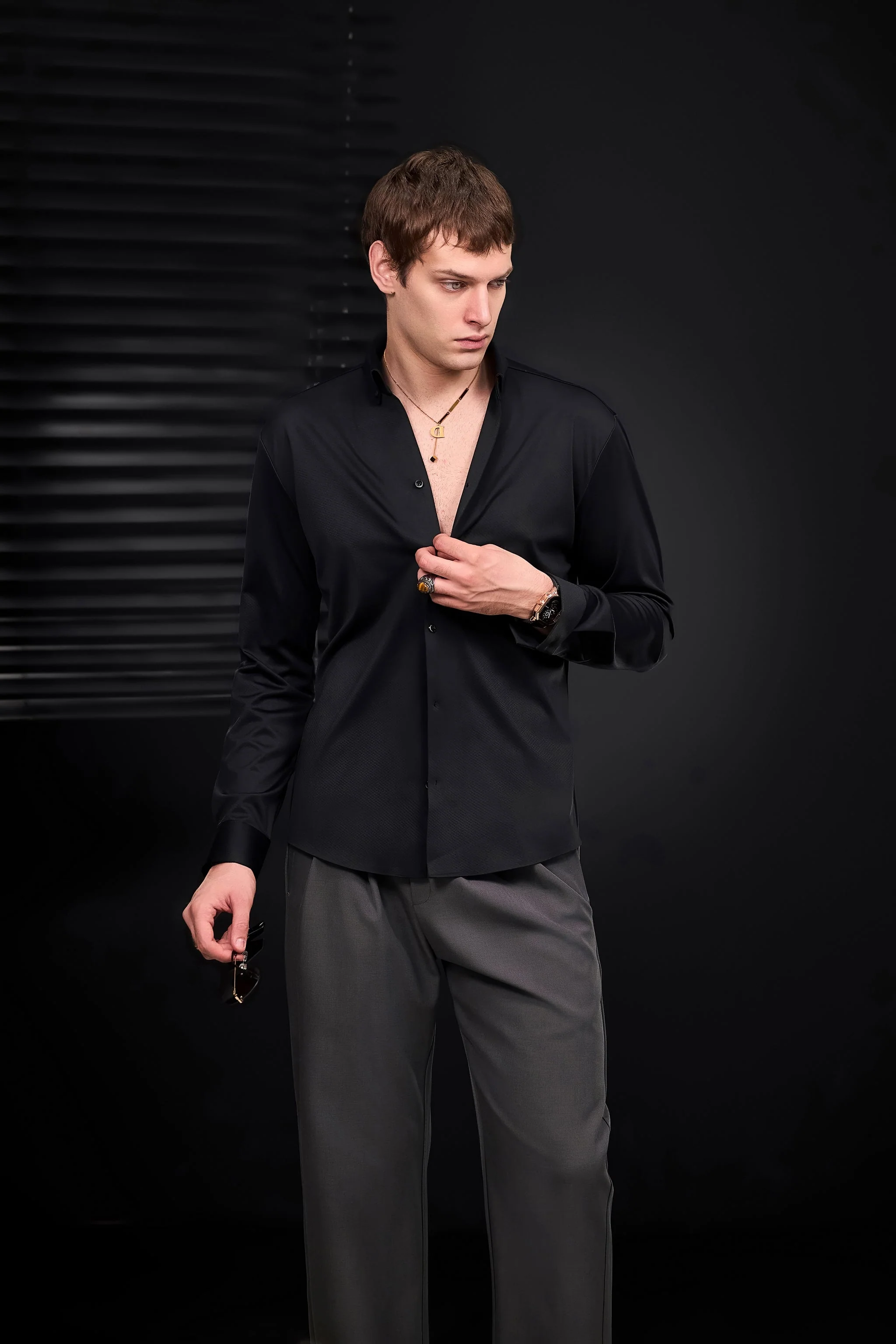 Noir Essence L/S SHIRT BLACK - Image 7