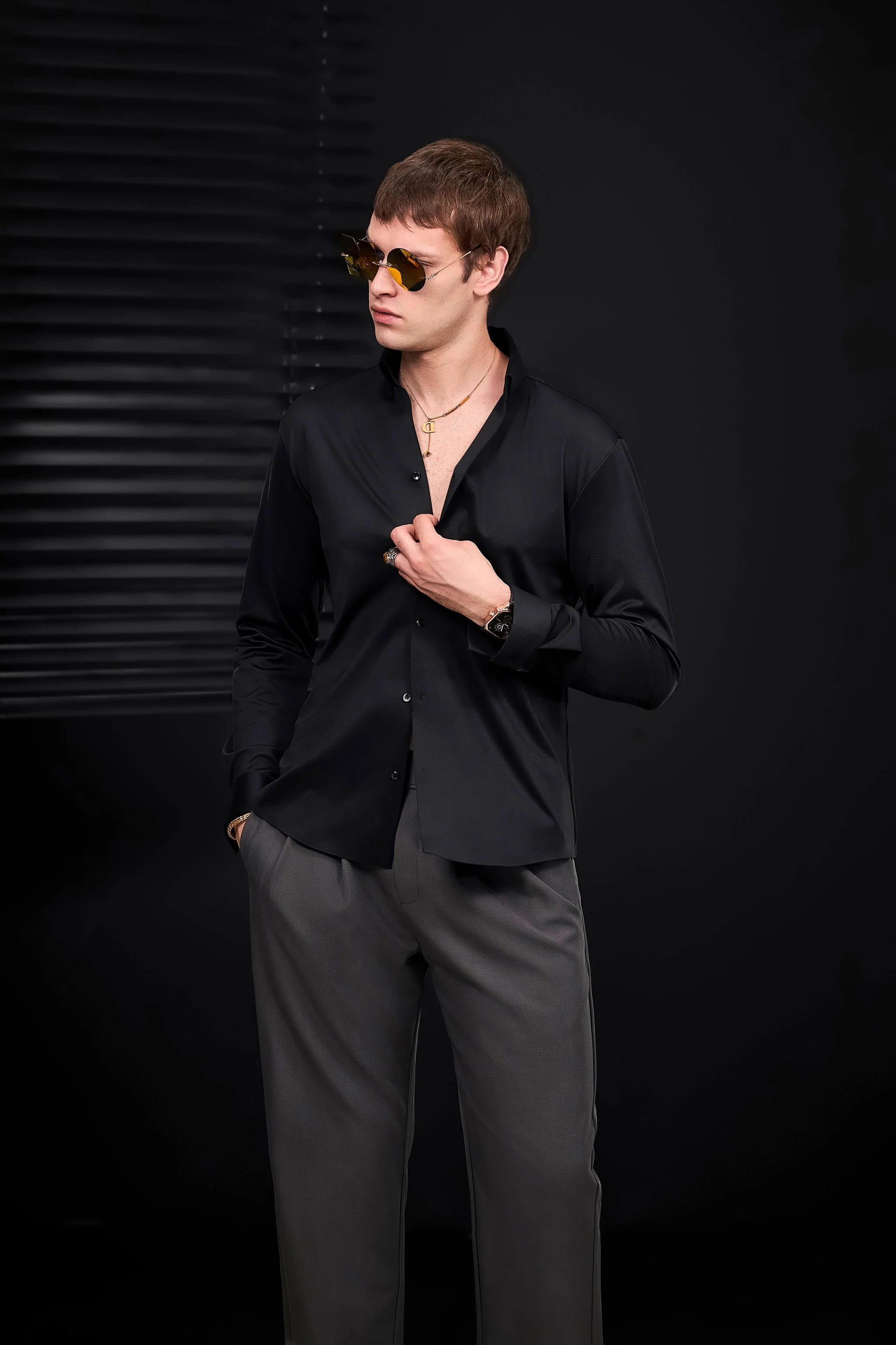 Noir Essence L/S SHIRT BLACK - Image 8