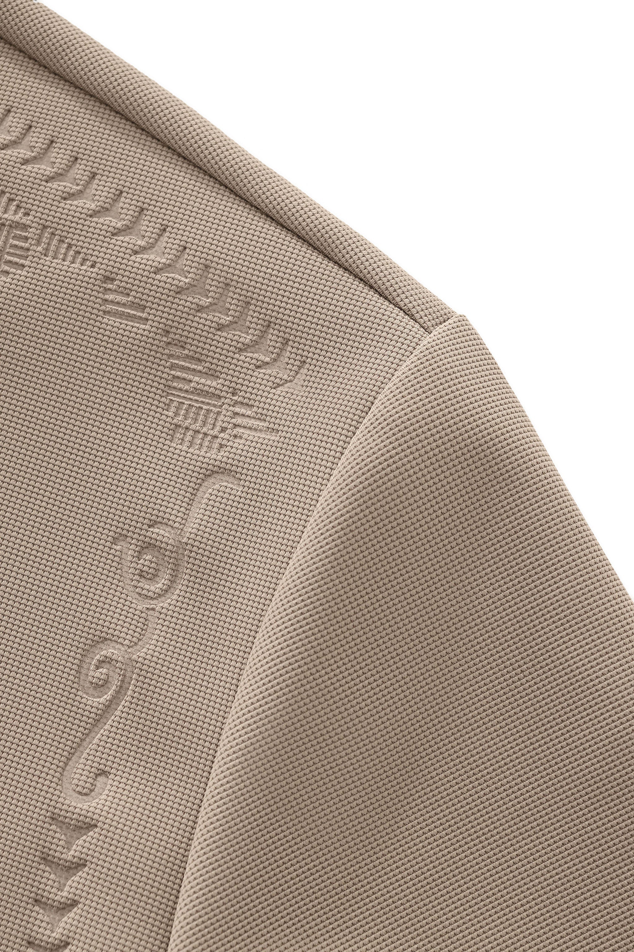 Ornate Trim Polo KHAKI - Image 5