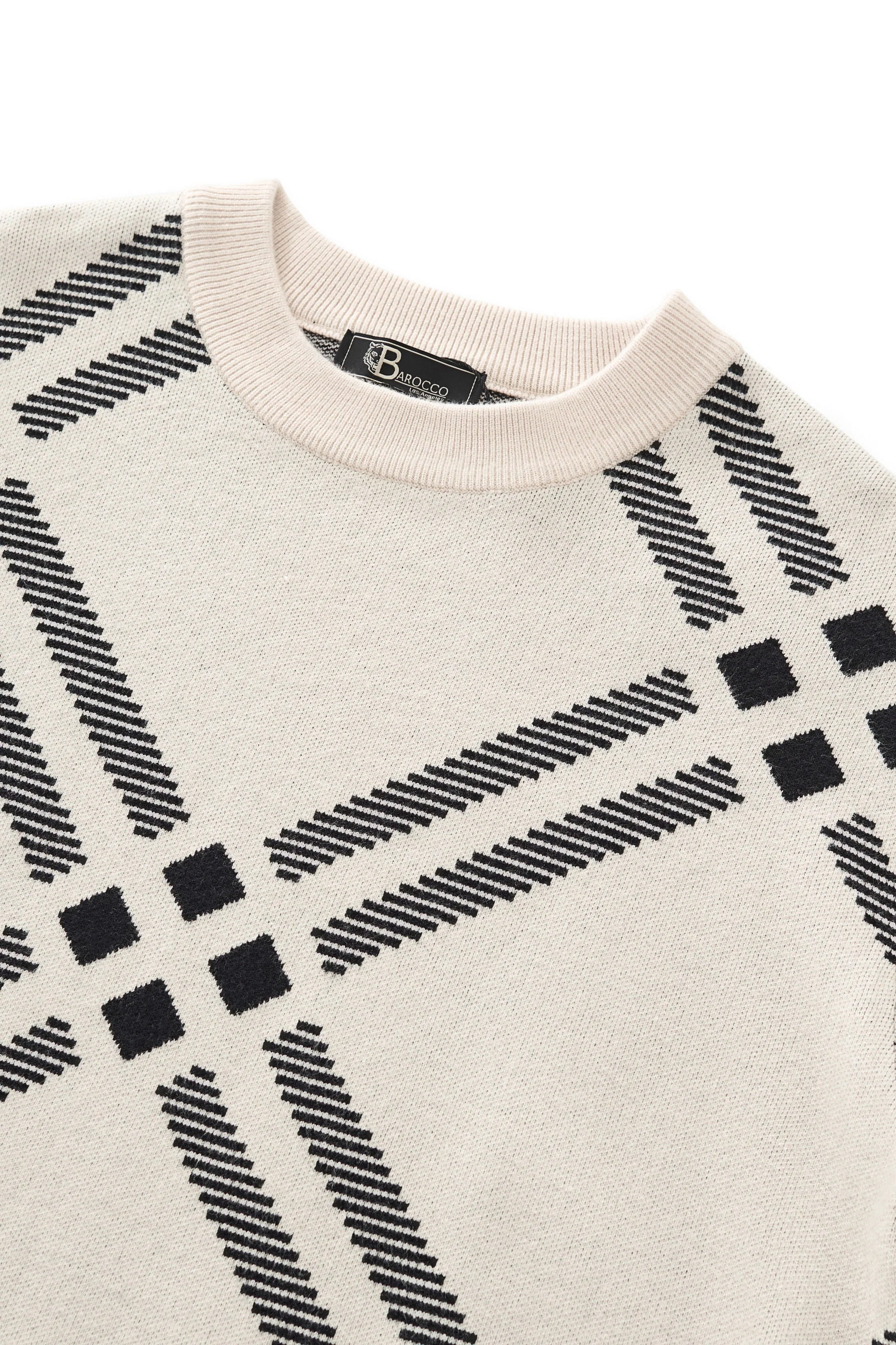 Paramount Lattice Knit LS IVORY - Image 4