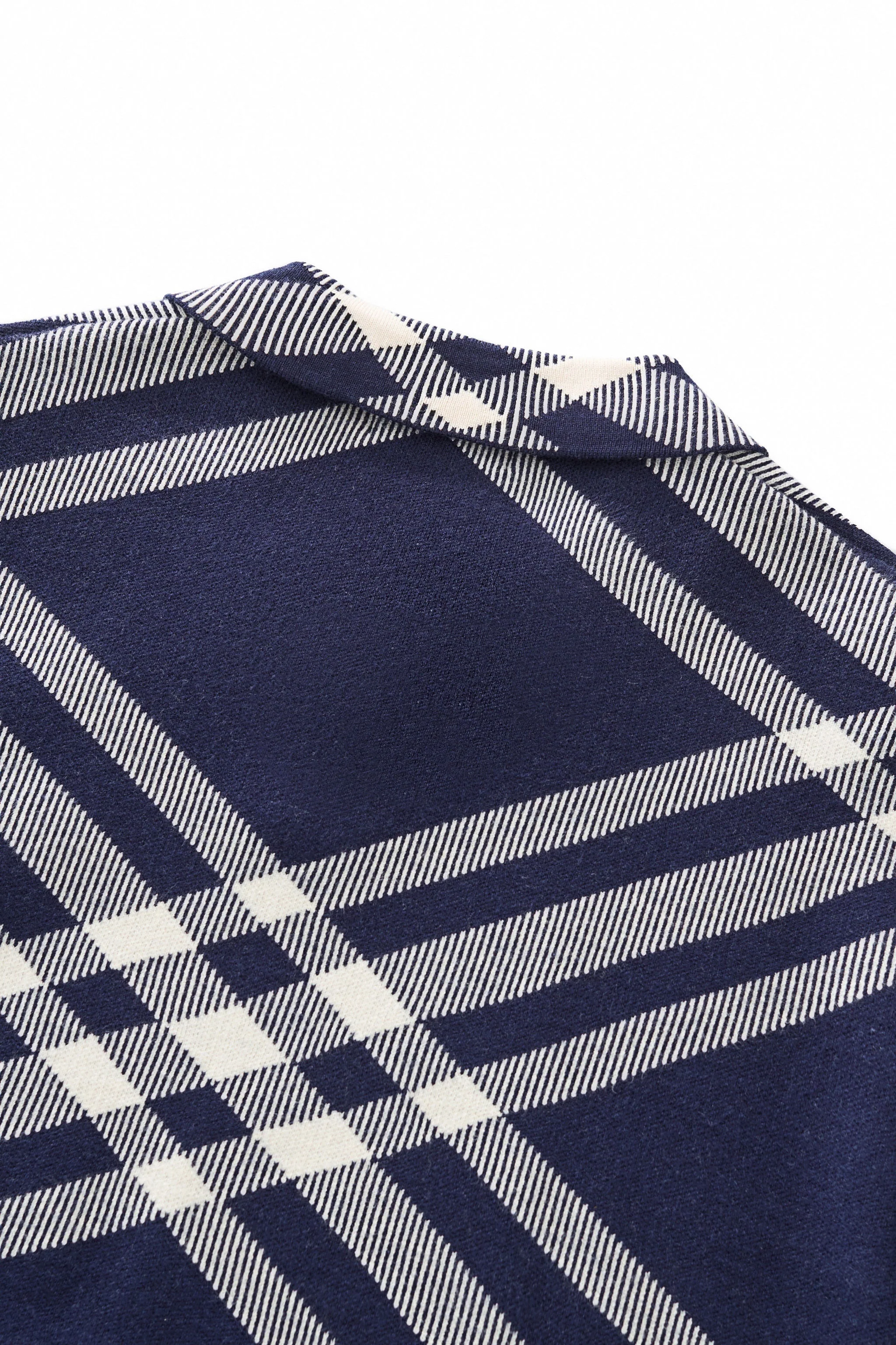 Paramount Lattice Knit Polo LS NAVY - Image 5