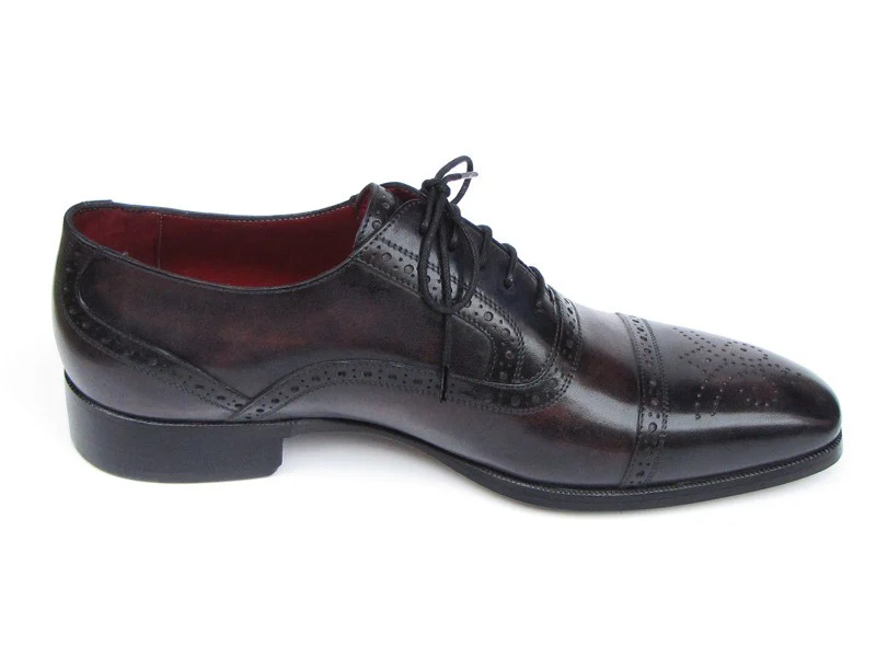 Paul Parkman Captoe Bronze & Black Oxfords - Image 3
