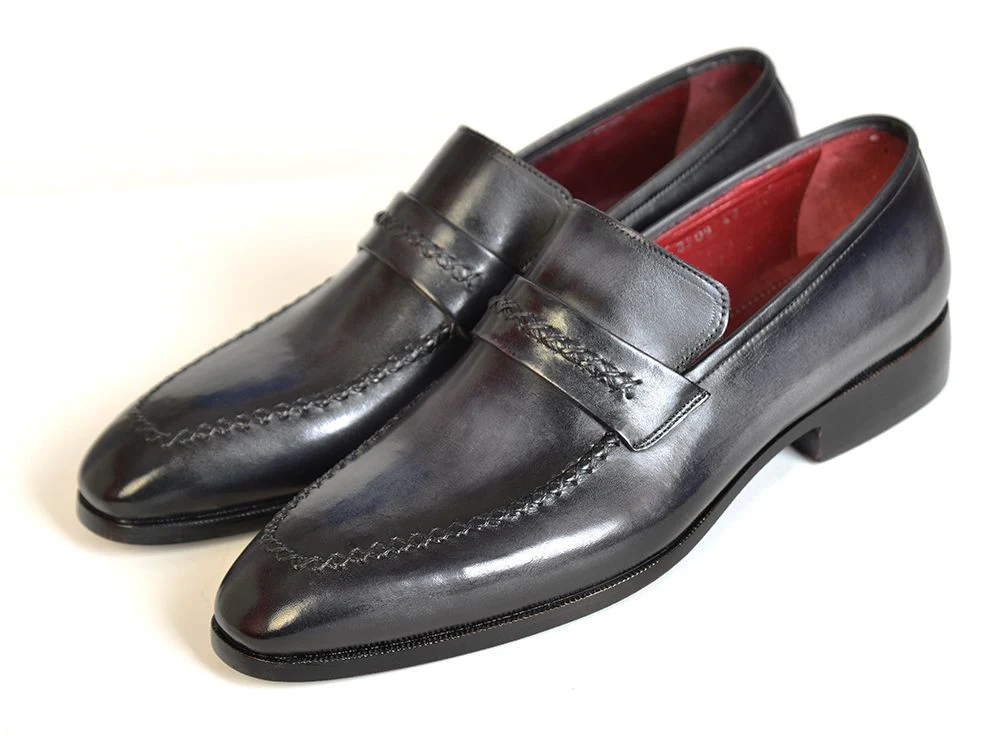 Paul Parkman Gray & Black Loafers - Image 4