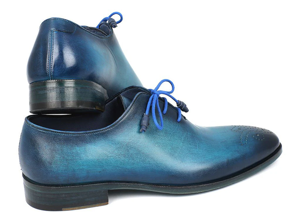 Paul Parkman Men's Blue & Navy Medallion Toe Oxfords - Image 5
