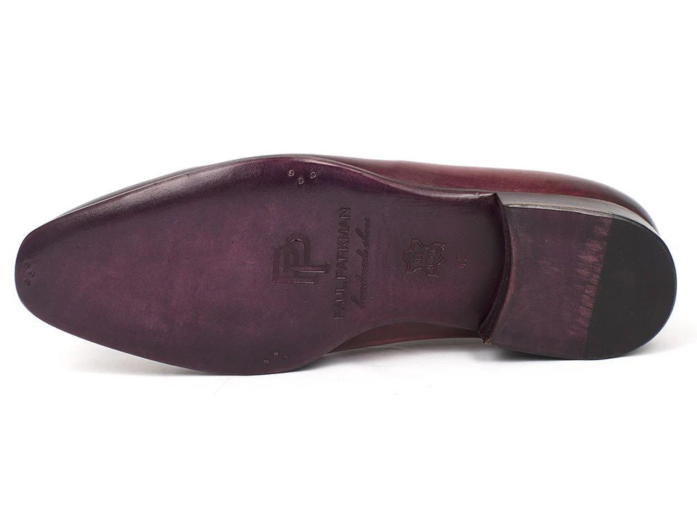 Paul Parkman Men's Burgundy Wholecut Plain Toe Oxfords - Image 6