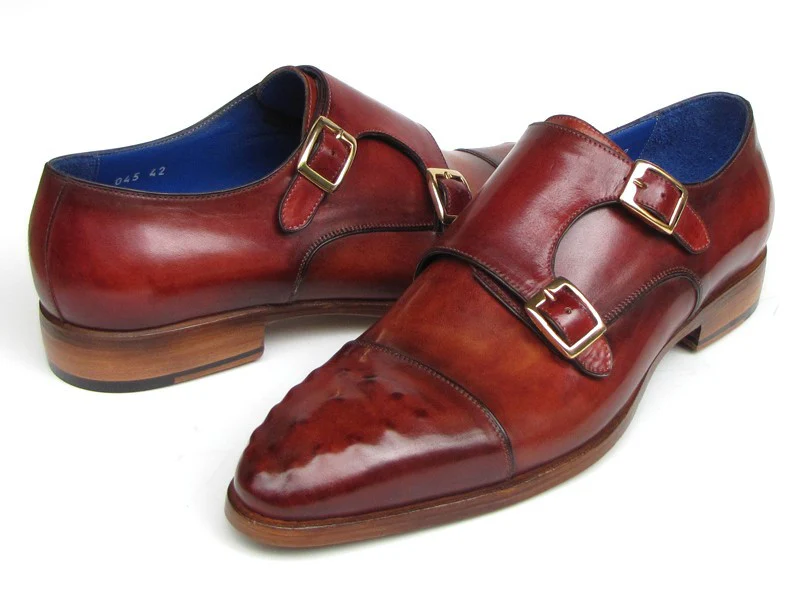 Paul Parkman Men's Double Monkstrap Burgundy Leather - Image 6