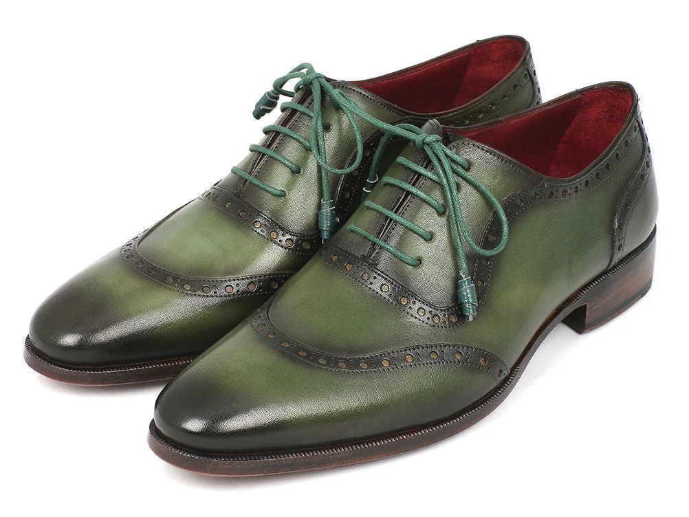 Paul Parkman Men's Green Calfskin Oxfords - Image 2