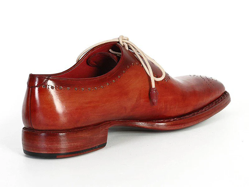 Paul Parkman Men's Reddish Camel Medallion Toe Oxfords - Image 2