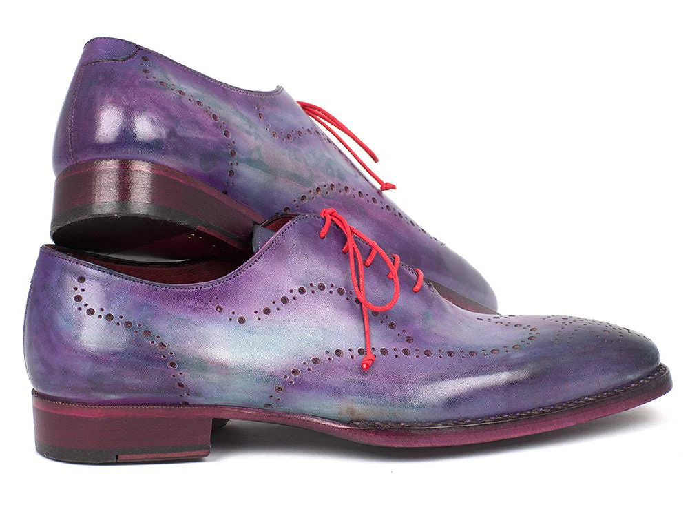 Paul Parkman Men's Wingtip Oxfords Goodyear Welted Purple - Image 3