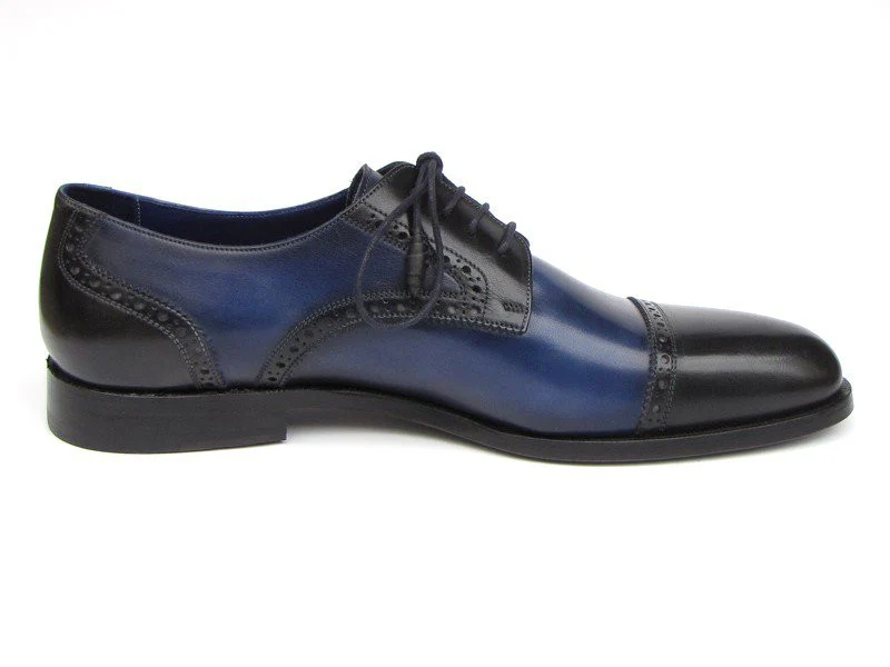 Paul Parkman Parliament Blue Derby Shoes Leather Upper And Leather Sole - Image 4