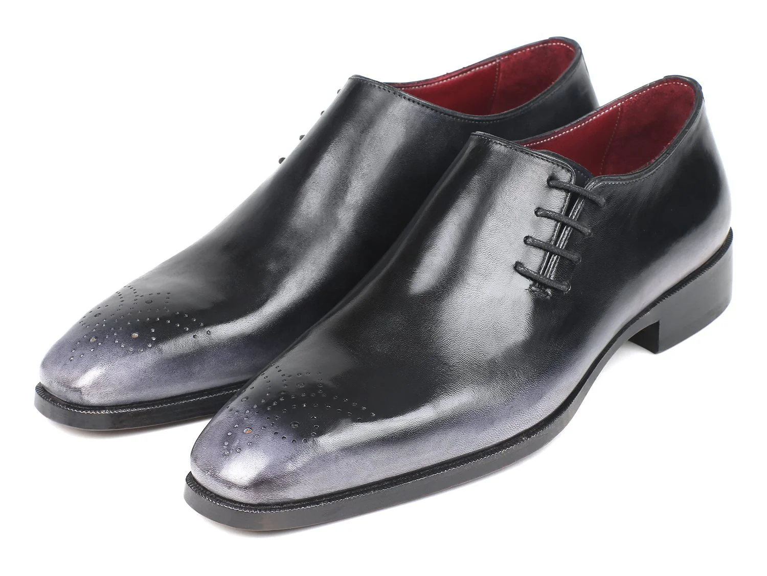 Paul Parkman Side Lace Oxfords Gray Burnished - Image 2
