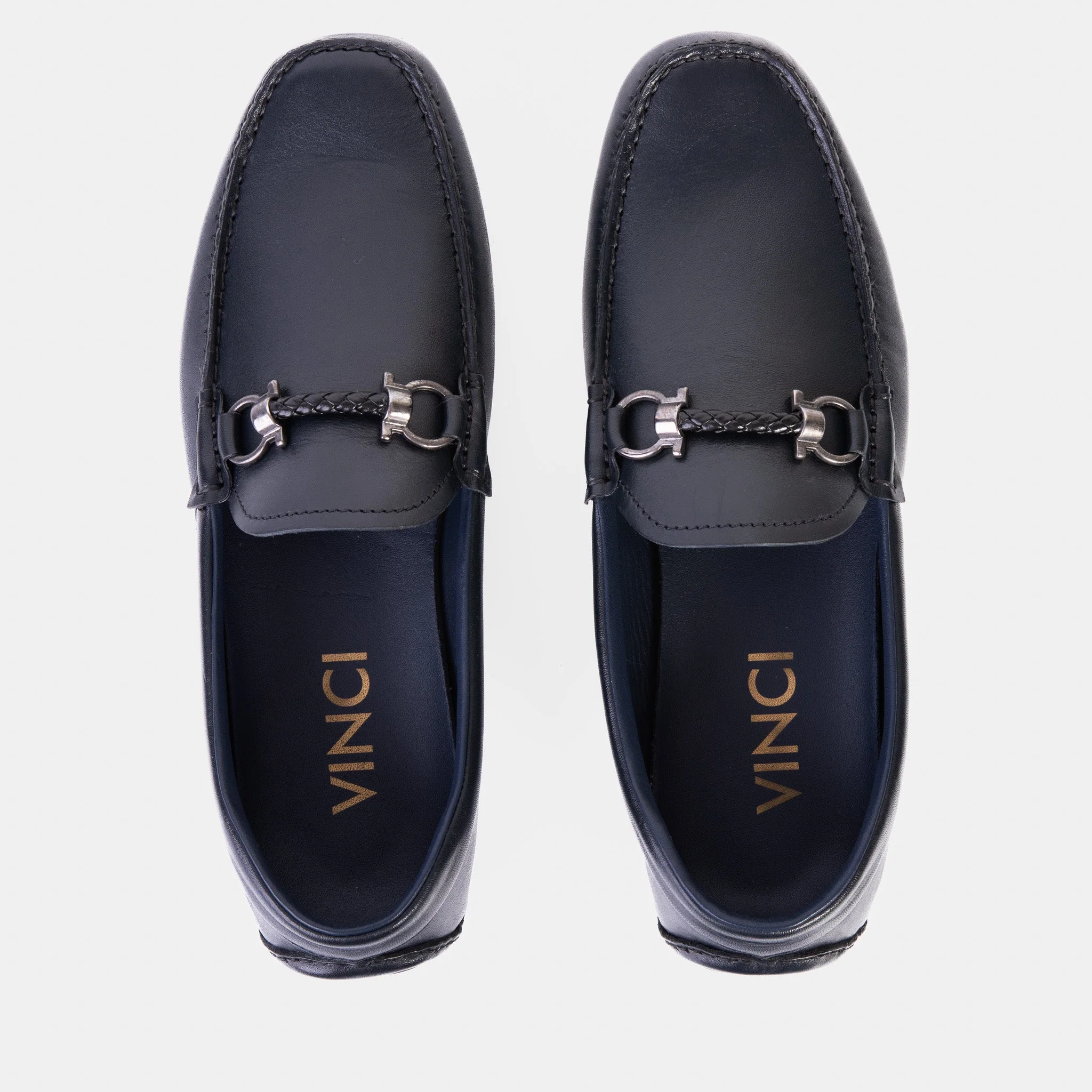 Pavia Navy Blue Leather Bit Drive Loafer Men Shoe - Image 8