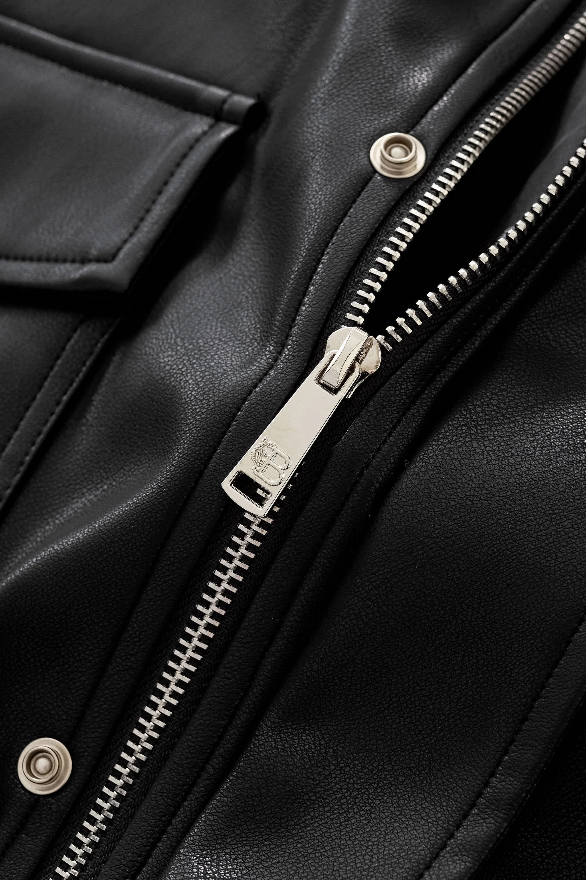 Prestige Varsity PU Jacket BLACK - Image 6