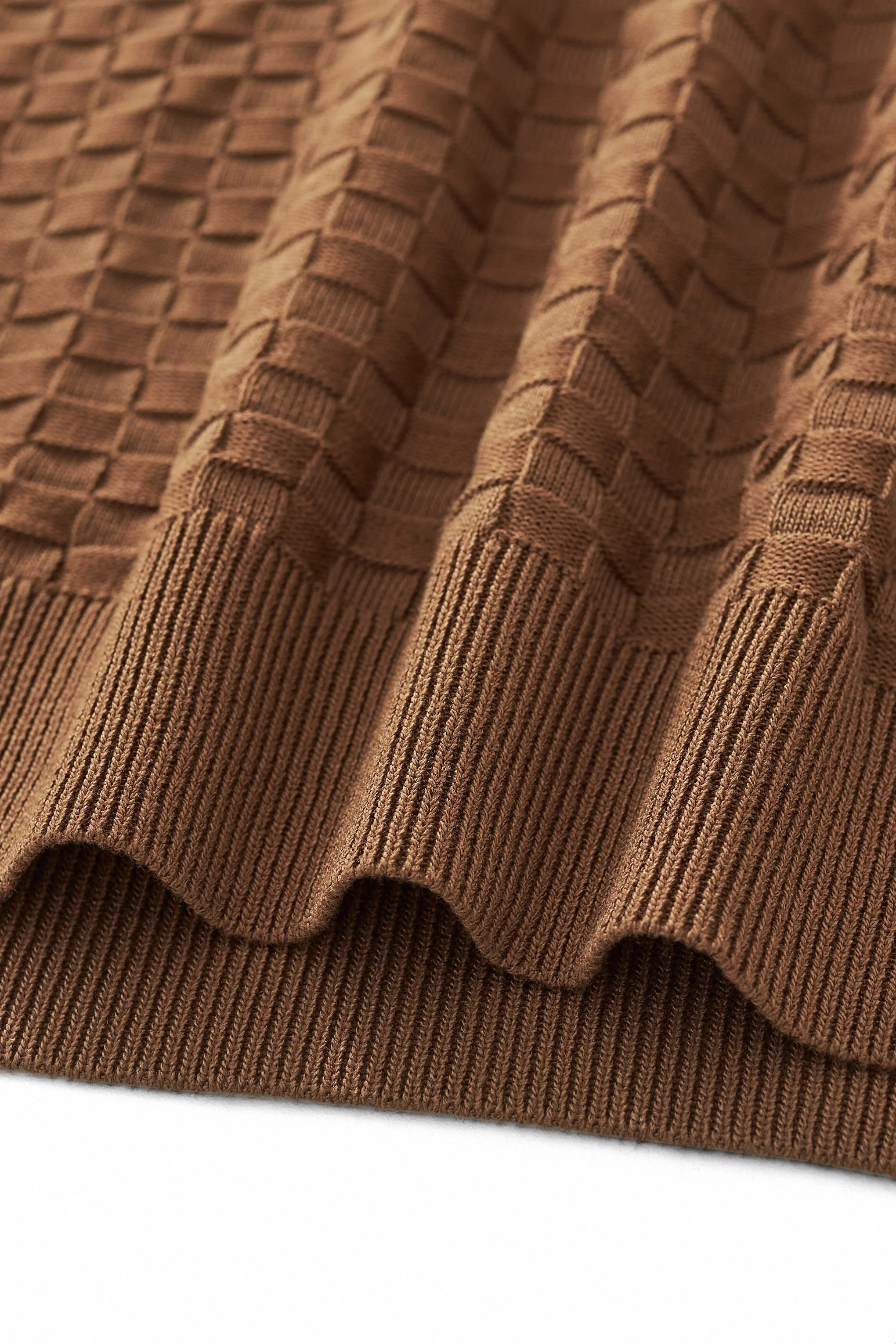 PrimeKnit Button Polo COFFEE - Image 6