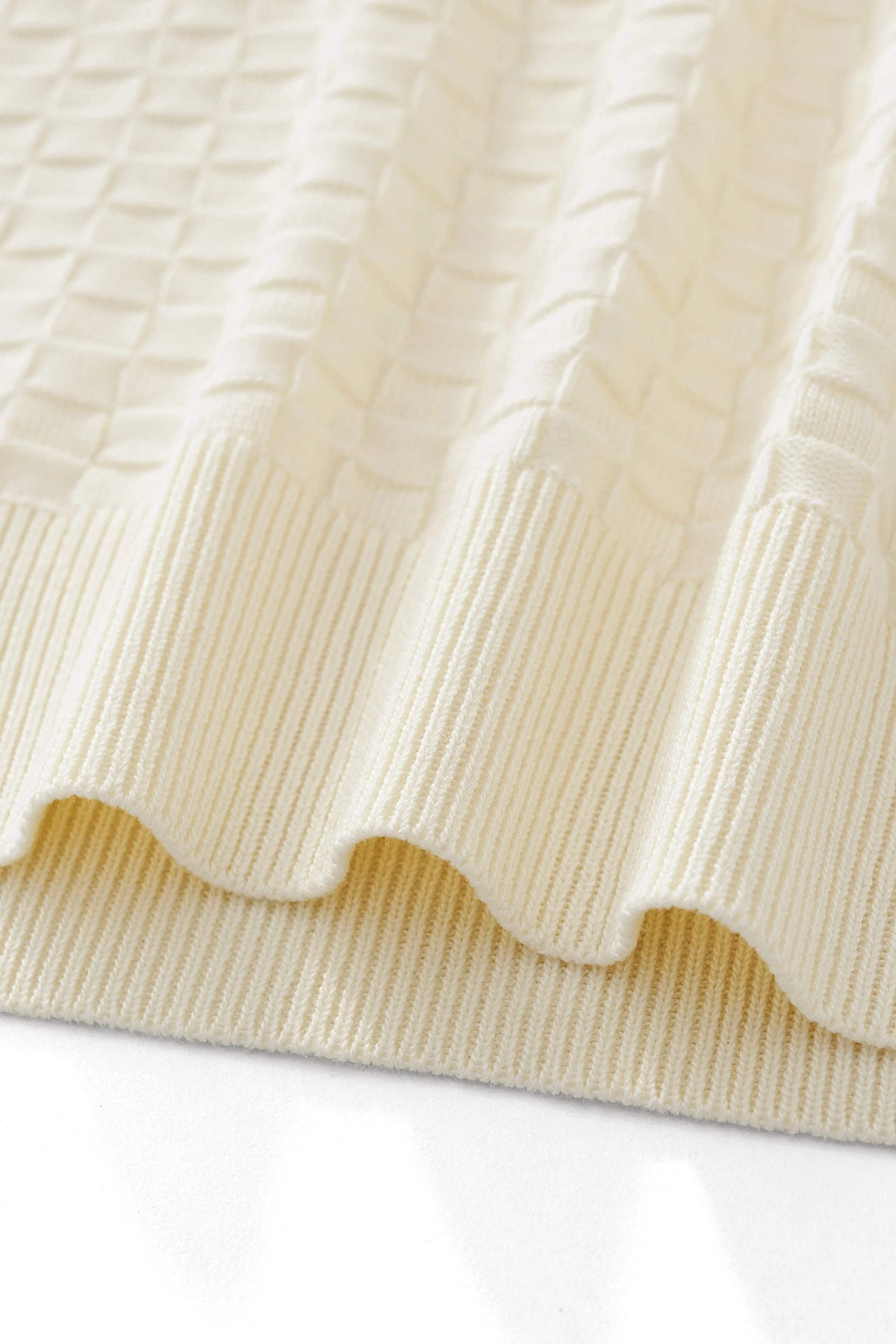 PrimeKnit Button Polo IVORY - Image 6