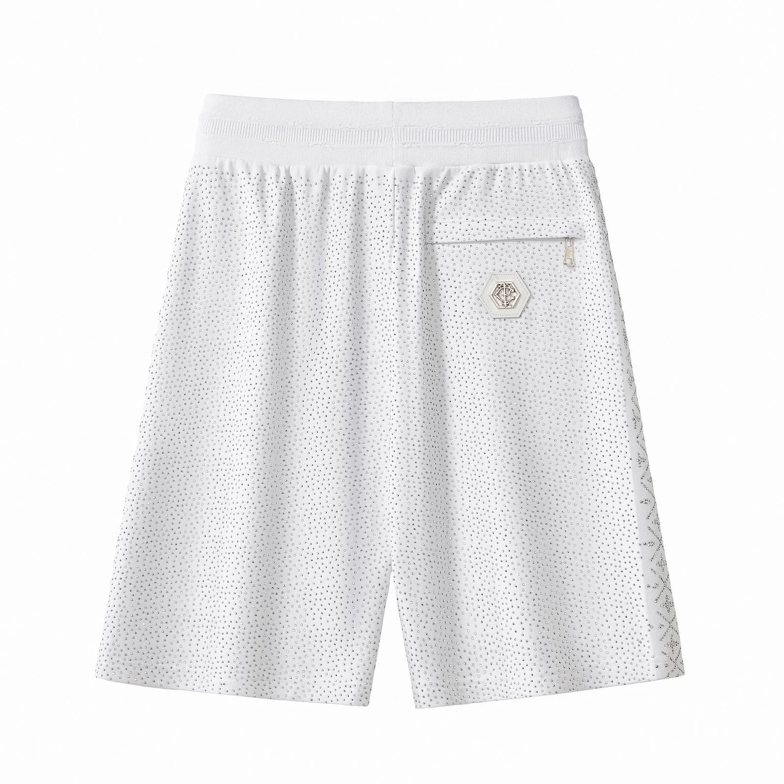 Radiant Grid Stone Short set – Century Penthouse WHITE/SILVER - Image 5