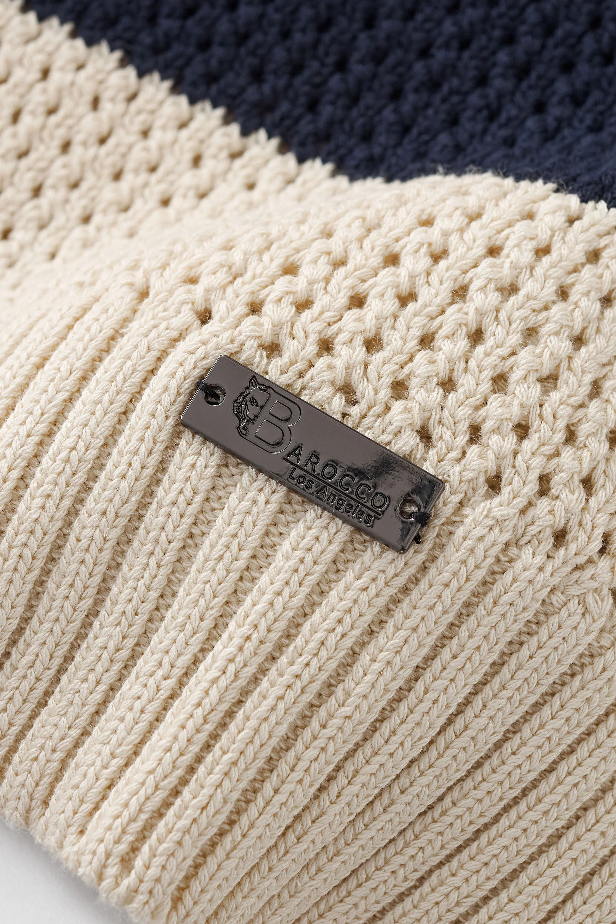 Regatta Mesh Stripe Knit SS Shirt IVORY - Image 9