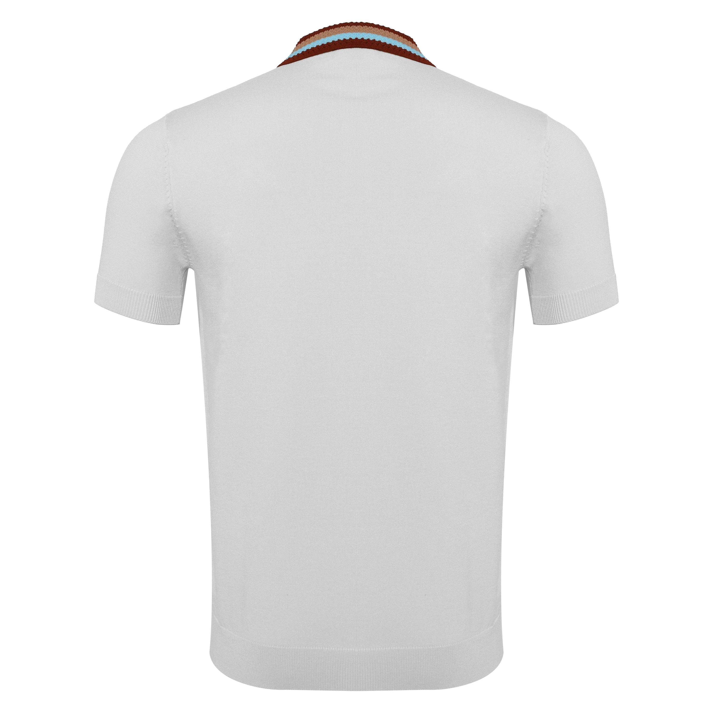 Regent Luxe Knit Polo WHITE - Image 2