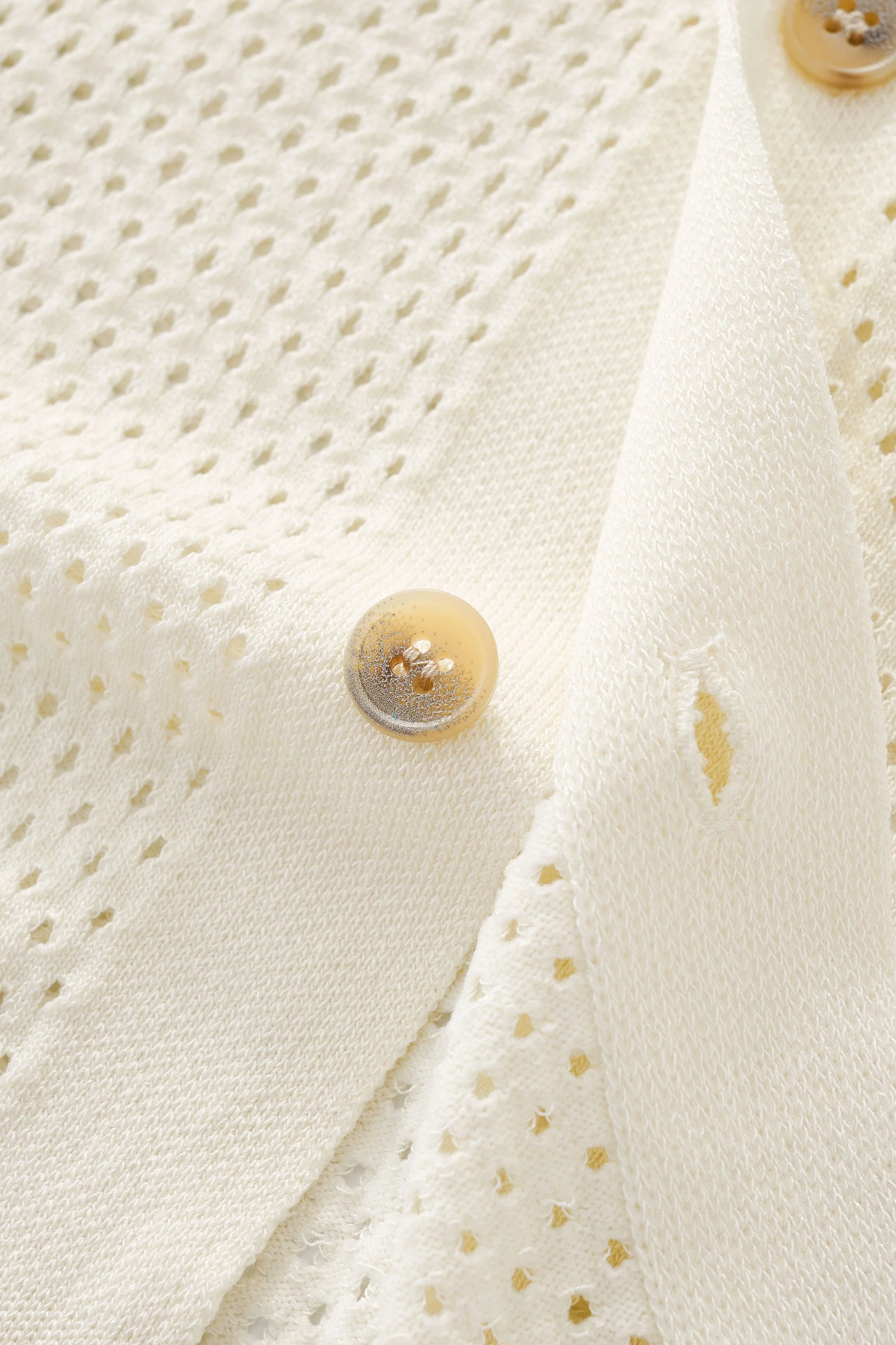 Riviera Mesh Knit SS Shirt IVORY - Image 7