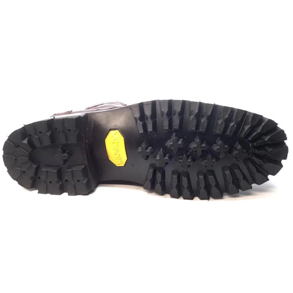 Safari Chocolate Ostrich Quill Combat Ankle Boots - Image 7