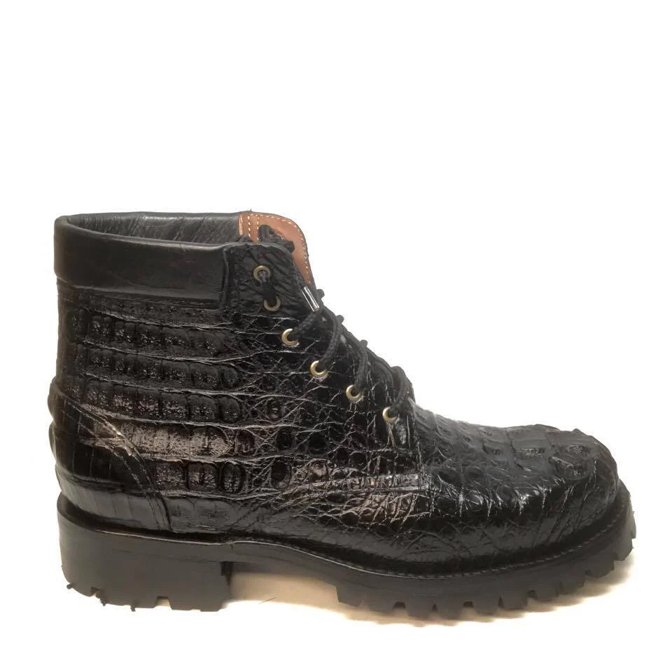 Safari Exotic Men's All-Over Crocodile Hornback Boots - Image 2
