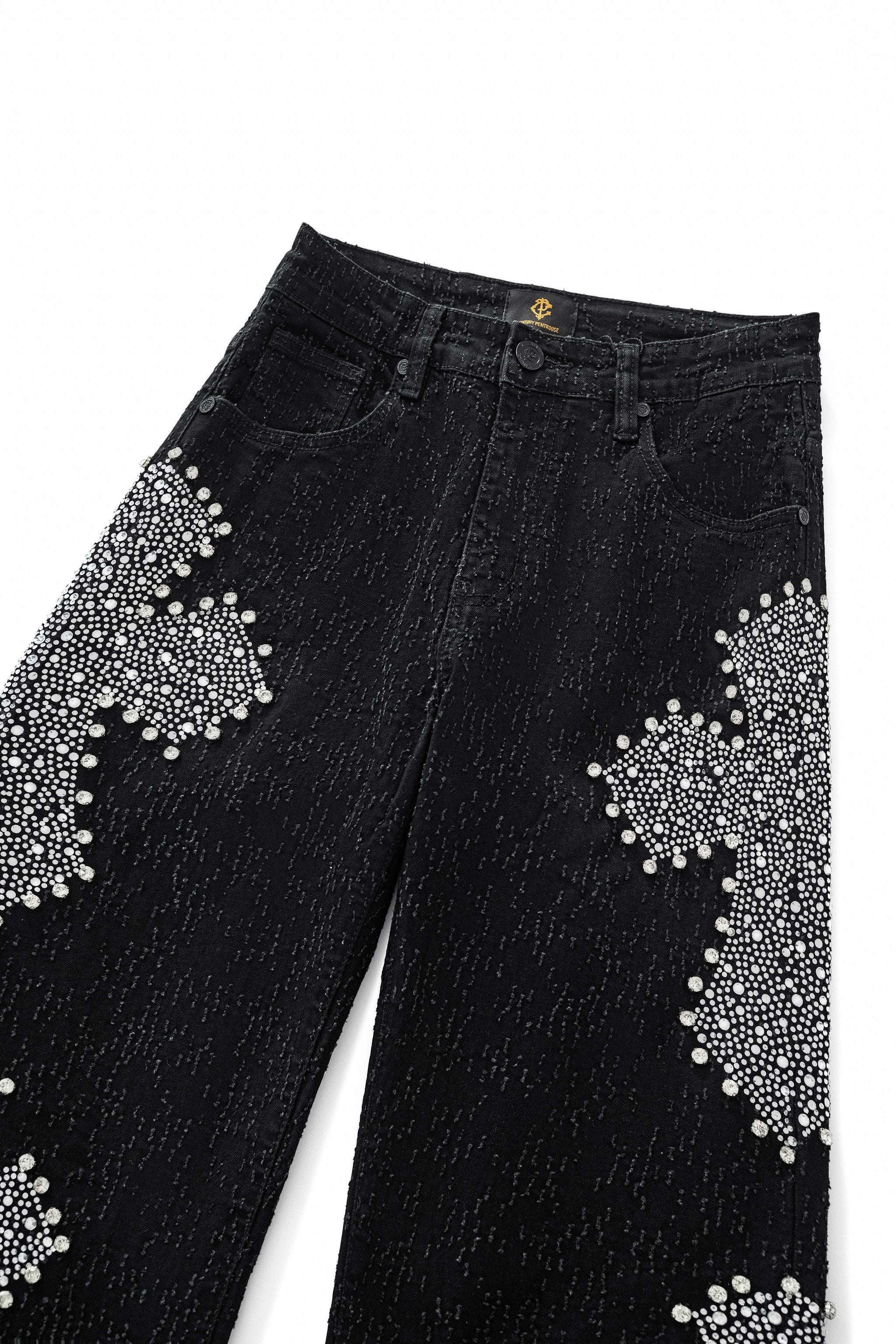 Sanctum Cross Denim Pant – Century Penthouse BLACK/SILVER - Image 5