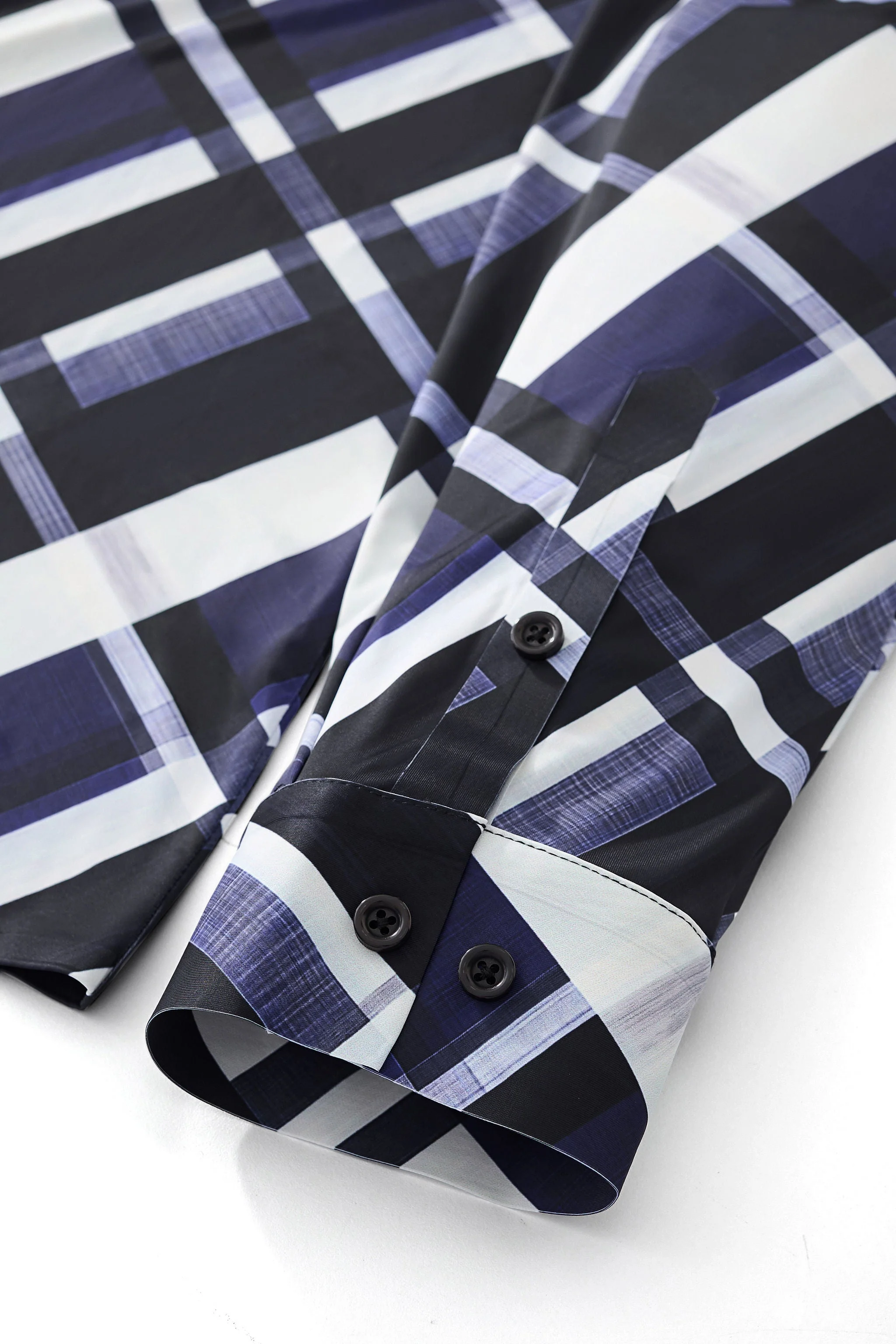 Seamless Bold Plaid Shirt – El Baron BLUE - Image 7
