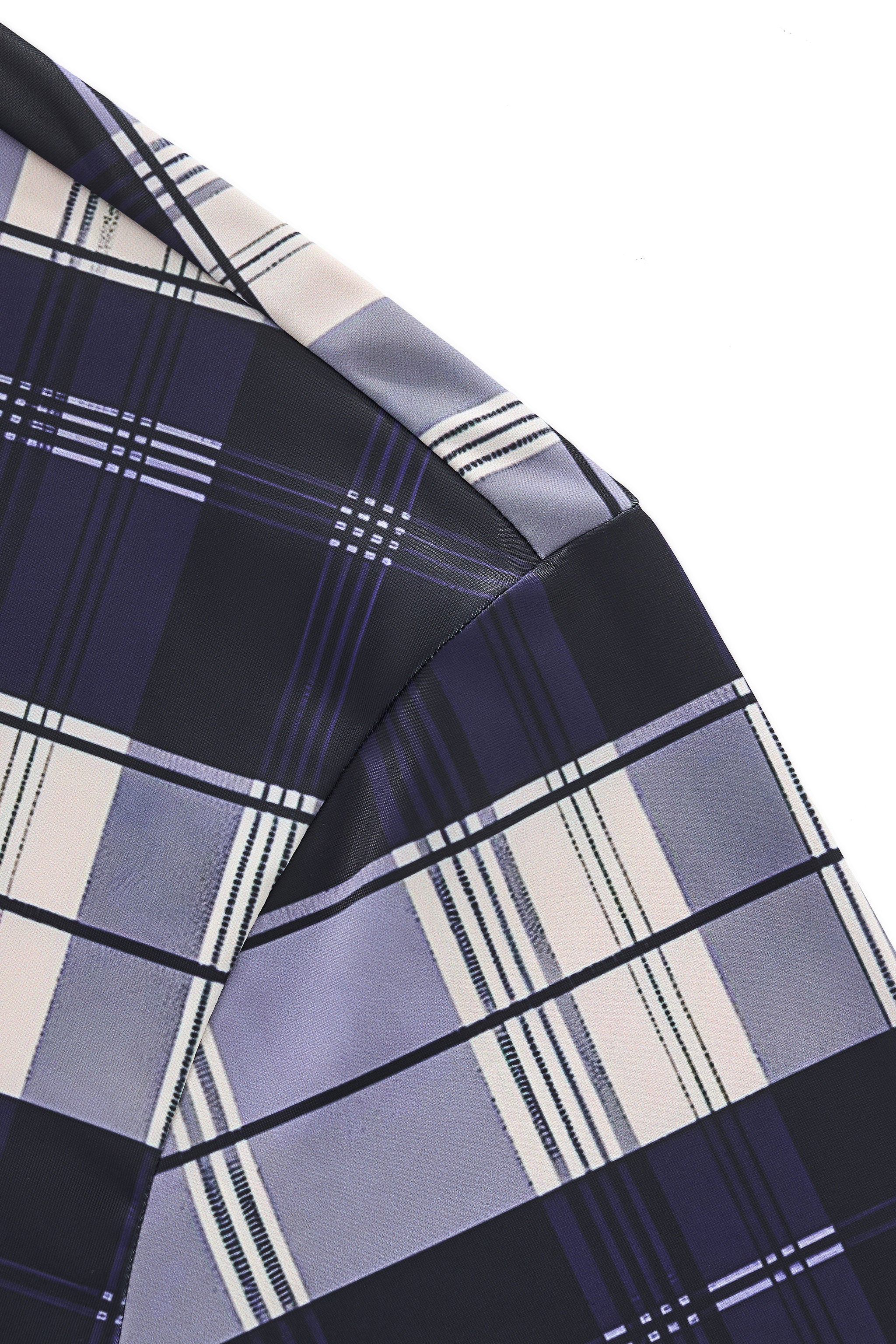 Seamless Classic Plaid Shirt – El Baron NAVY - Image 6