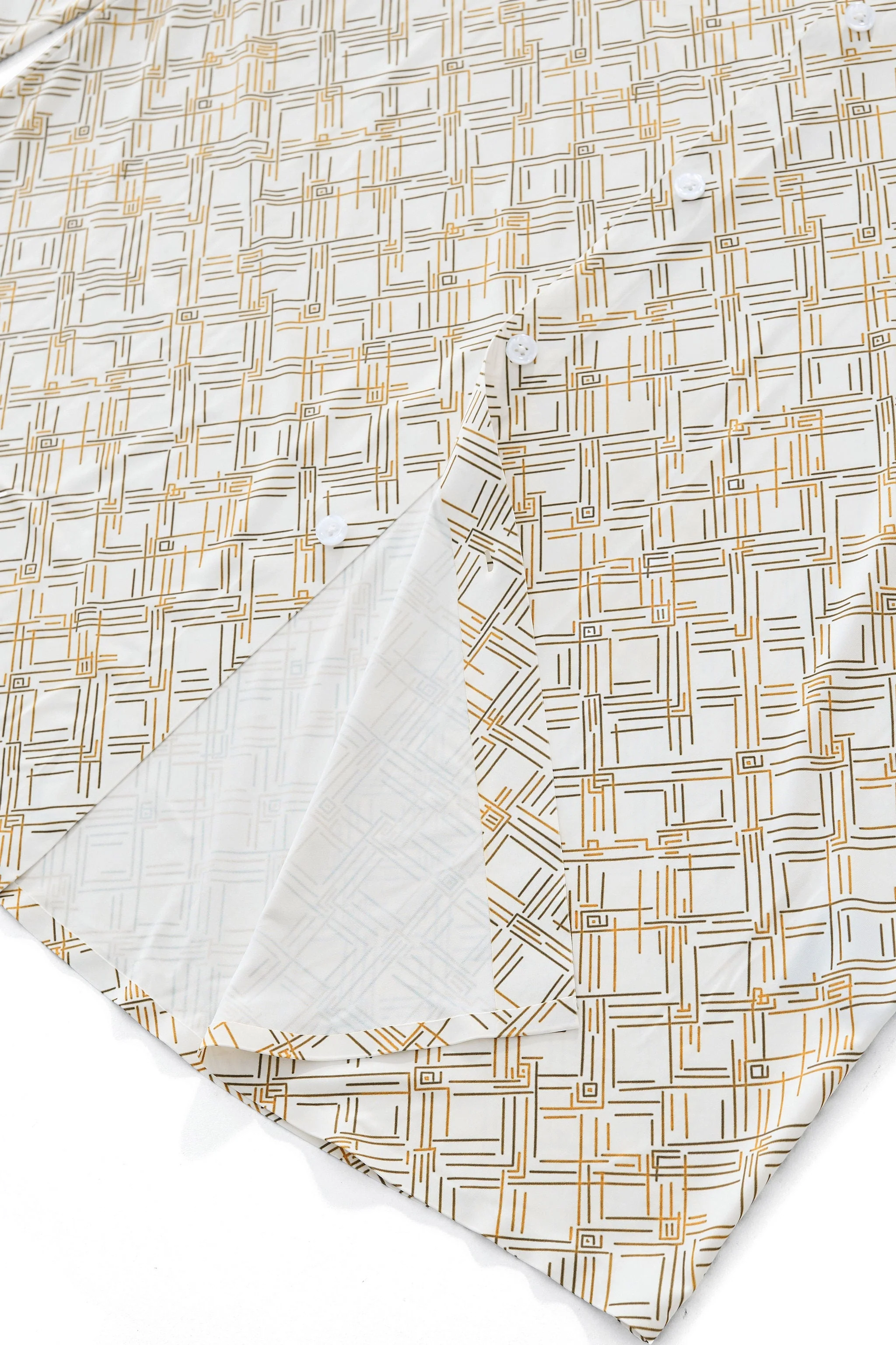 Seamless Geo Print Shirt – El Baron WHITE - Image 8