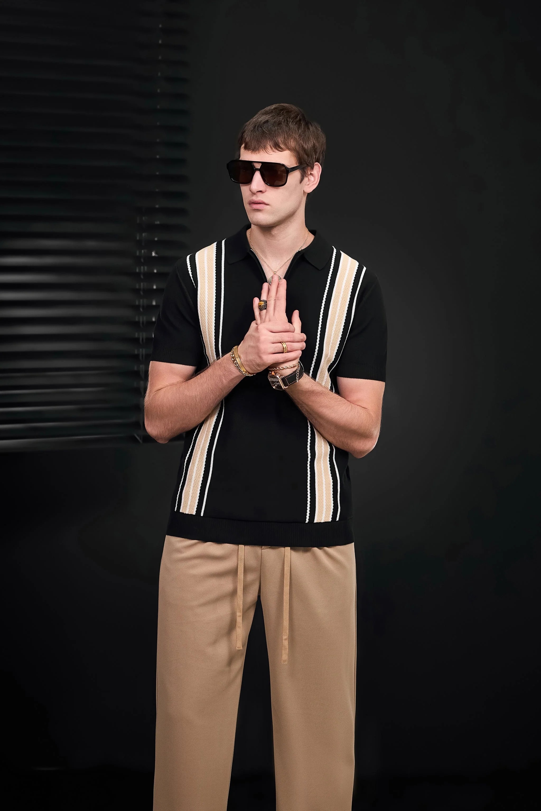 Solace Pleated Trousers BROWN - Image 10