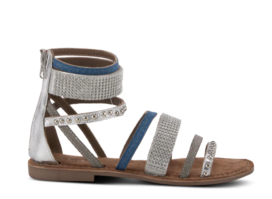 Azura BELALIA - SLM Silver Multi Leather SlingBack Sandals - Image 2