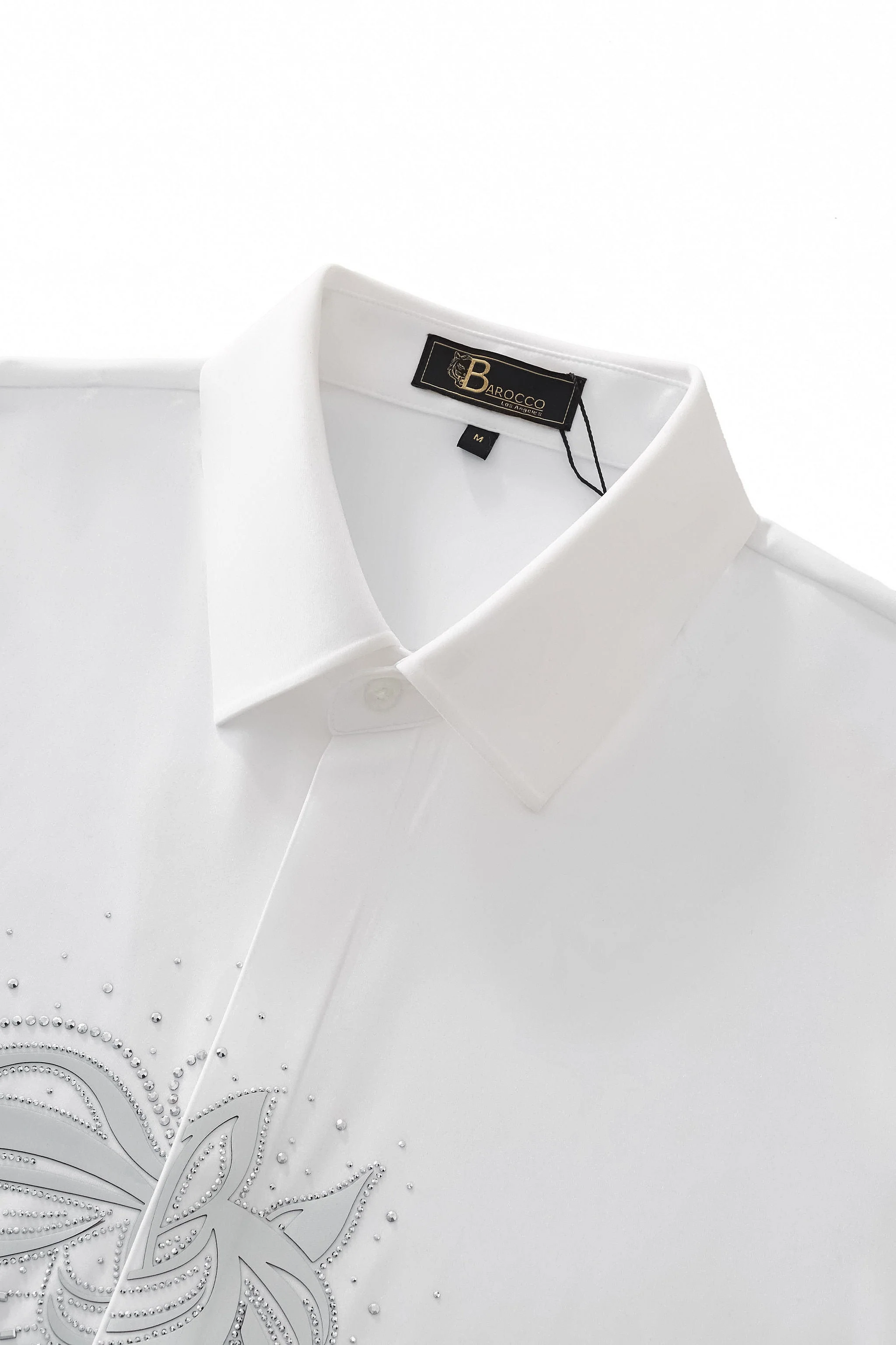 Stallion Embellished LS Shirt WHITE - Image 4
