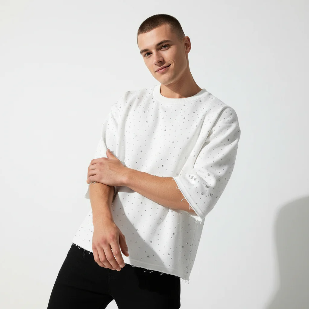 Stellar Scatter Sweatshirt – Century Penthouse WHITE/SILVER - Image 2
