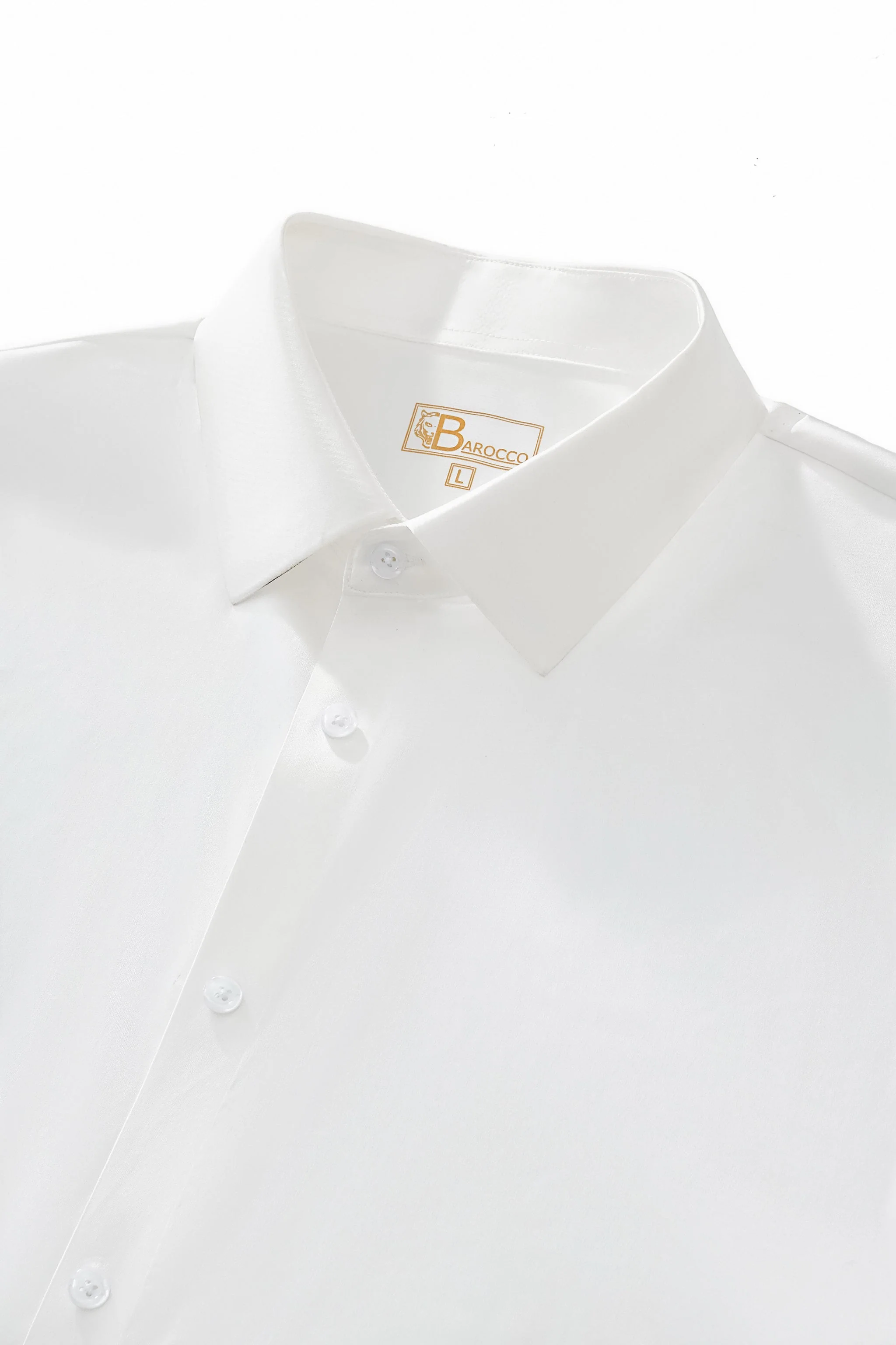 SIGNATURE SATIN STITCHLESS LS Shirt WHITE - Image 5