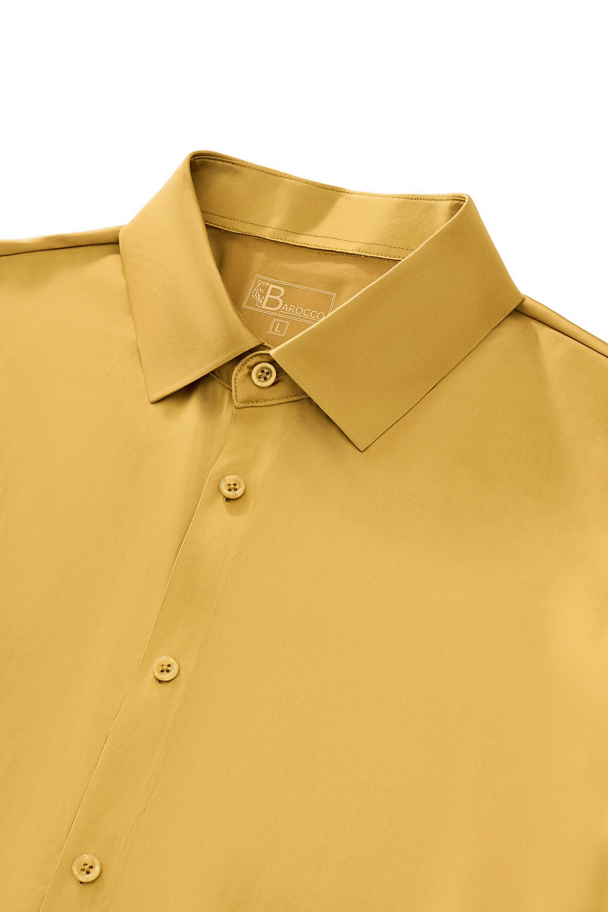 SIGNATURE SATIN STITCHLESS LS Shirt YELLOW - Image 4