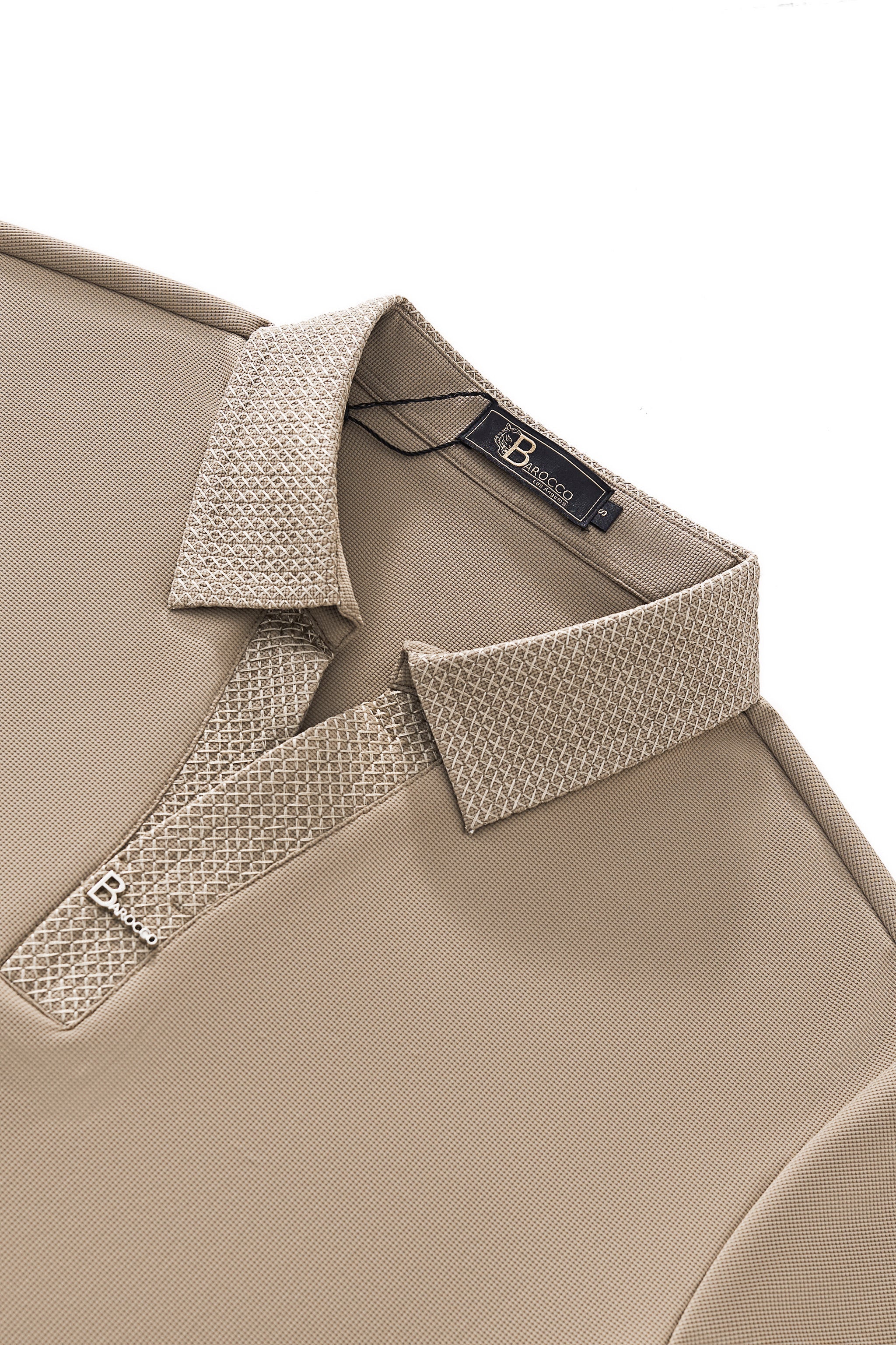 Stride Contrast Collar Polo KHAKI - Image 3