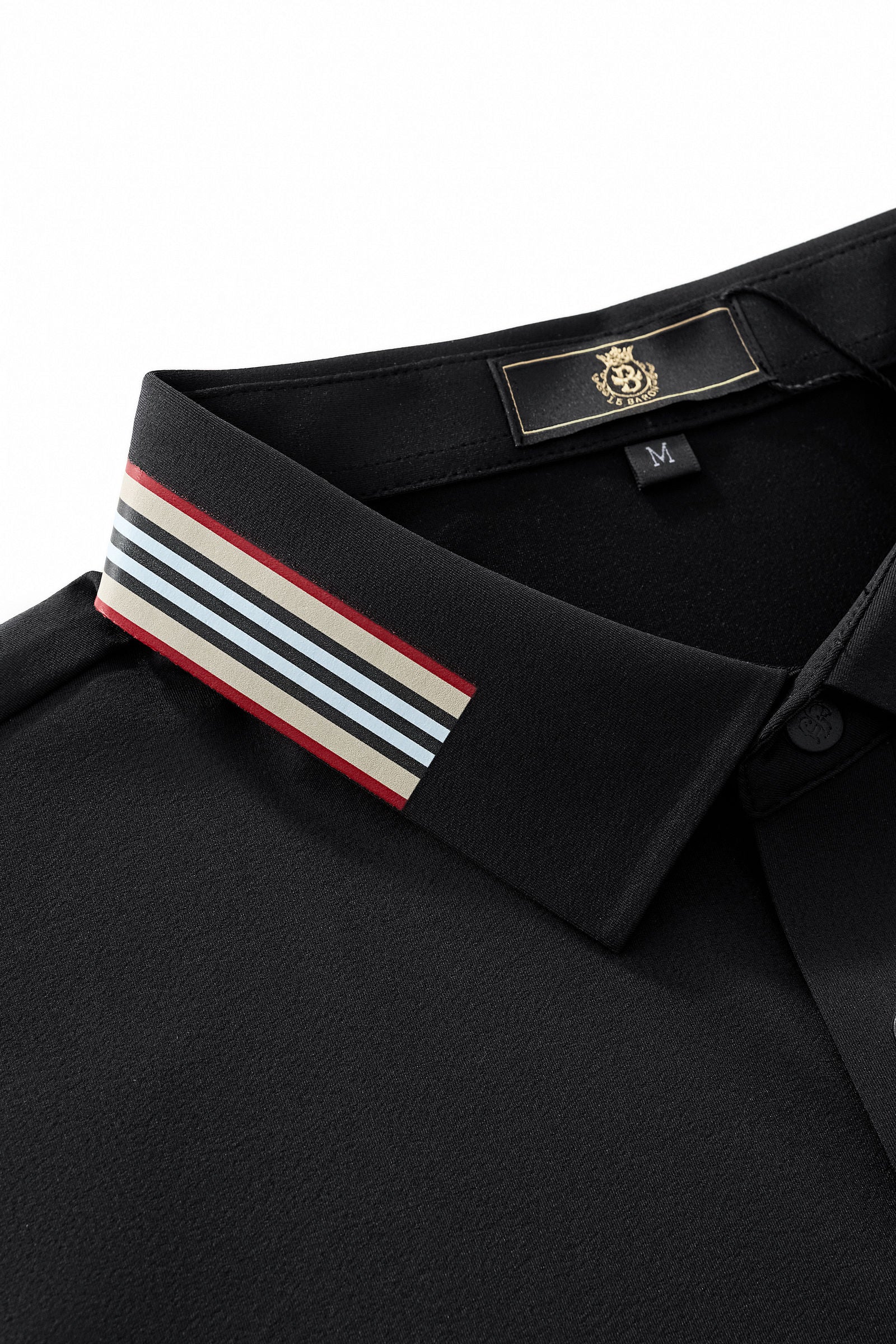 Stripe Collar Performance Polo – El Baron BLACK - Image 7