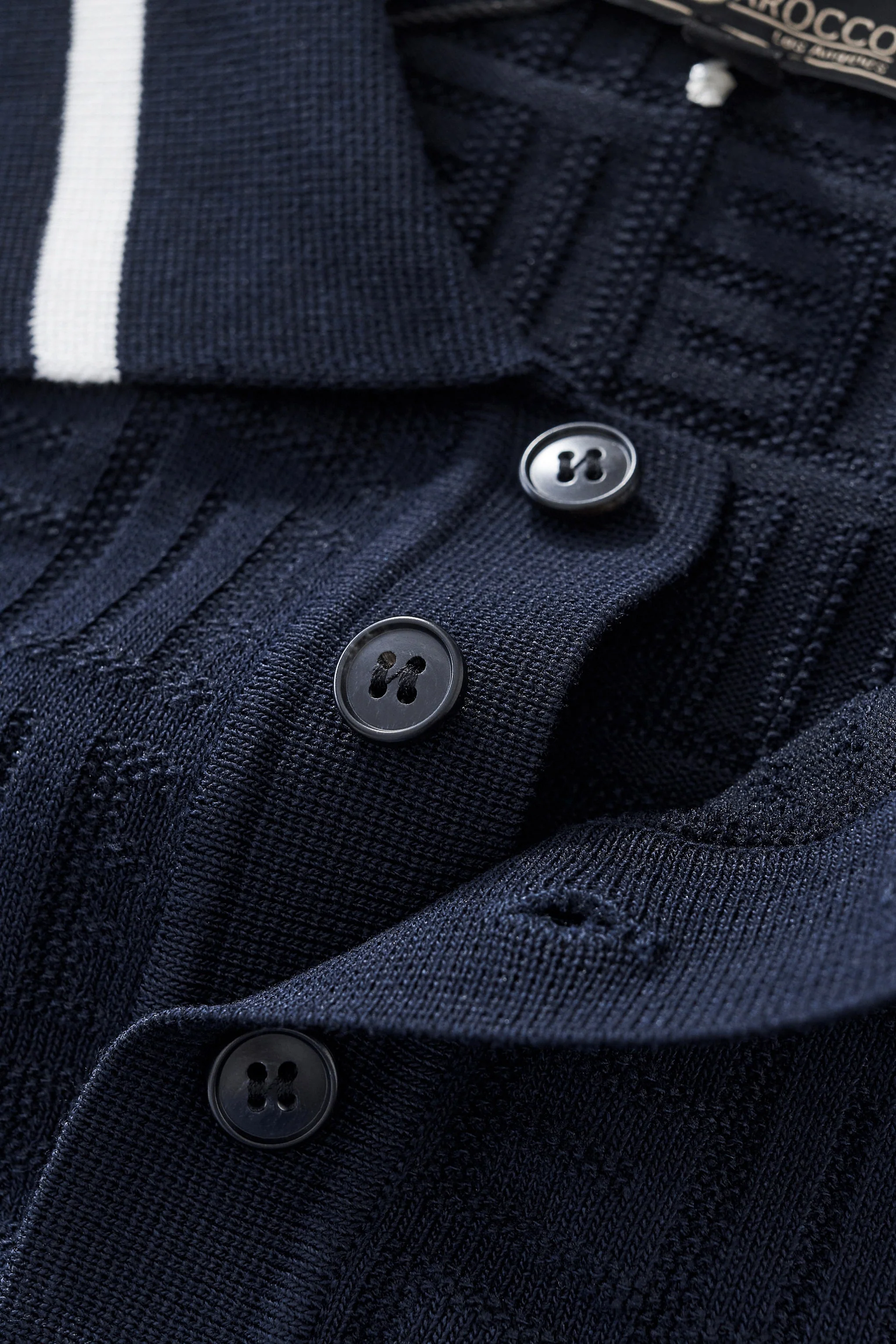 Textura Knit Polo NAVY - Image 4