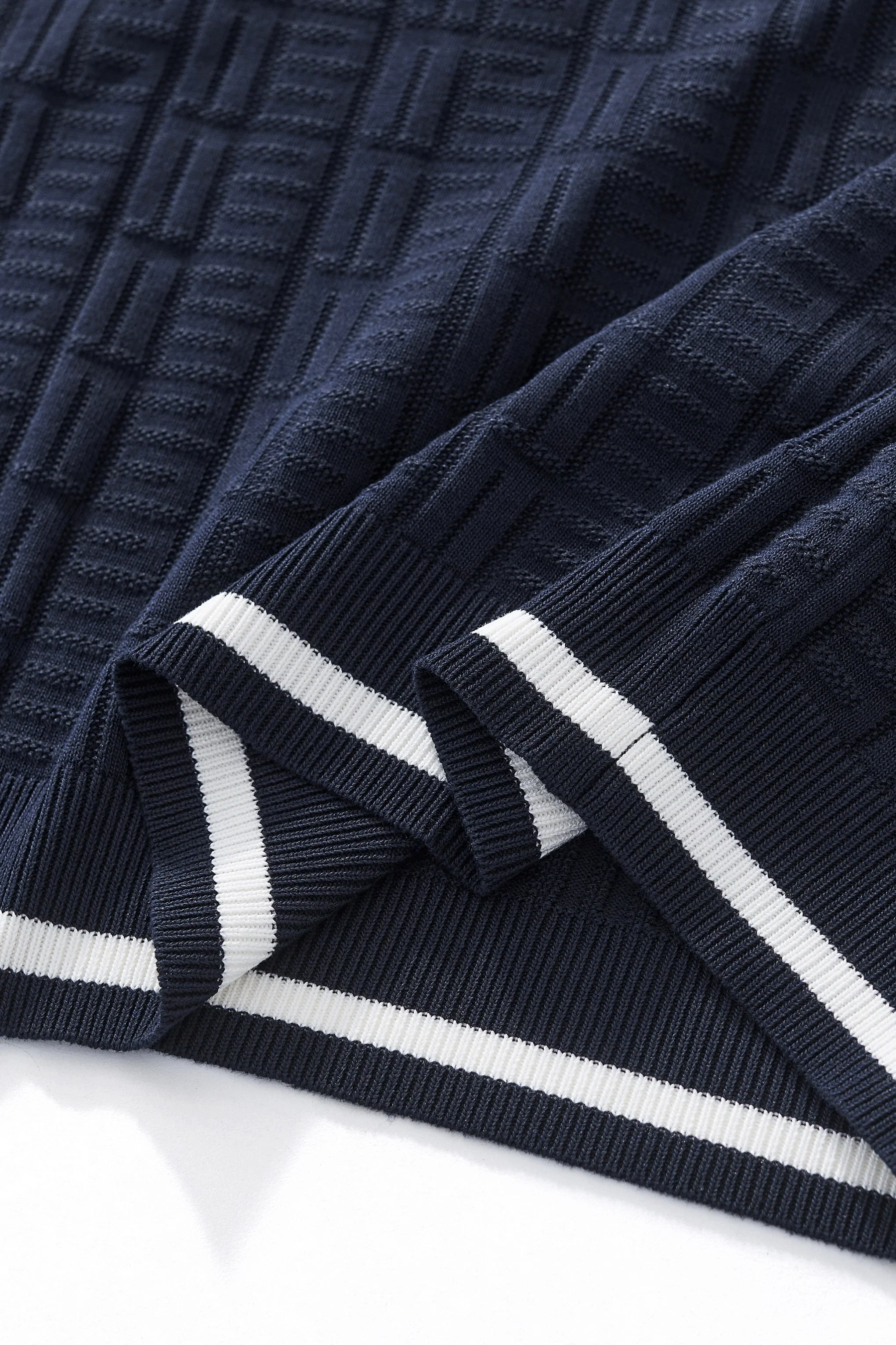 Textura Knit Polo NAVY - Image 6